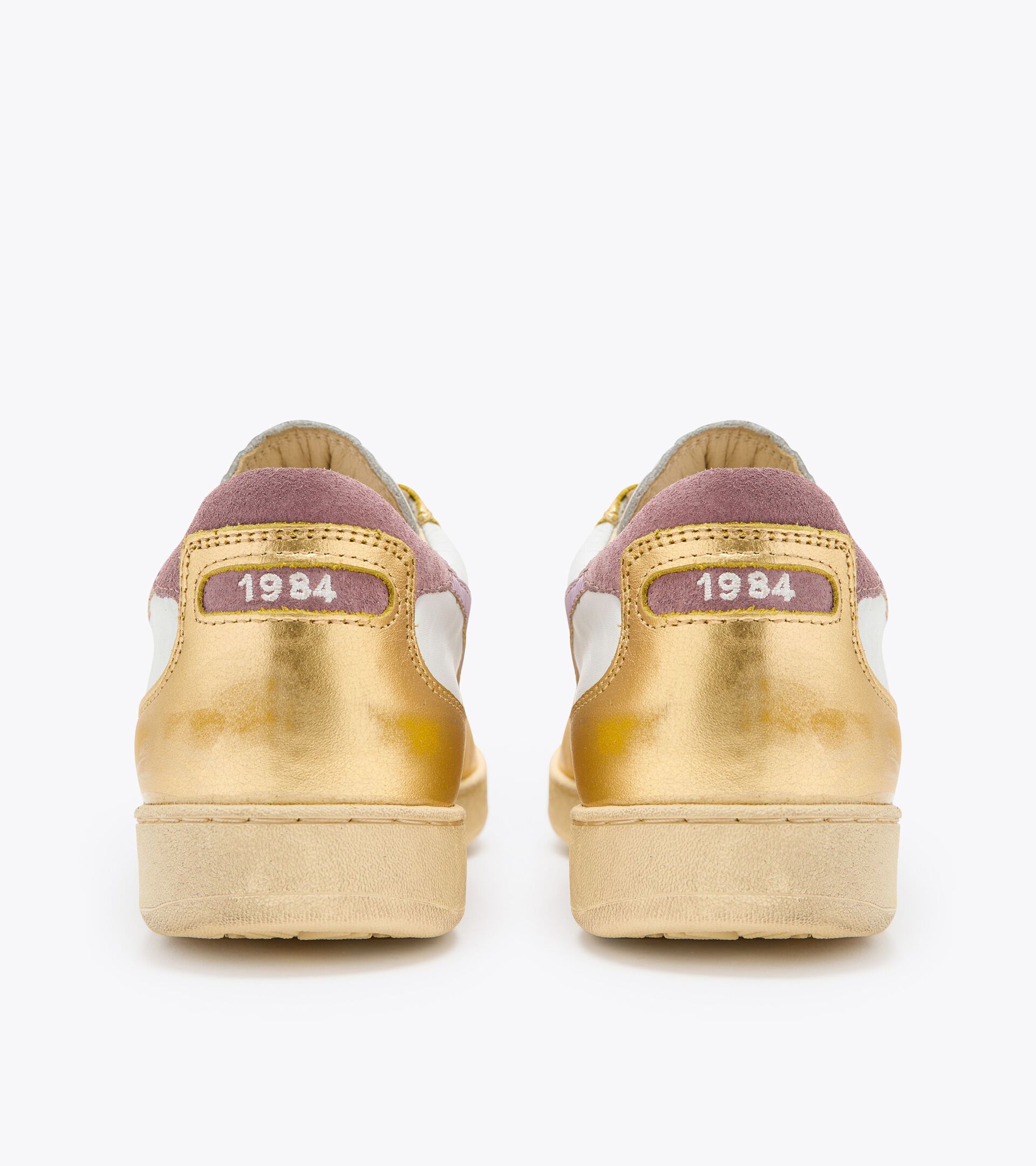 Scarpa Heritage - Gender neutral MI BASKET LOW METALLIC DIRTY BIANCO/ORO VIVO - Diadora