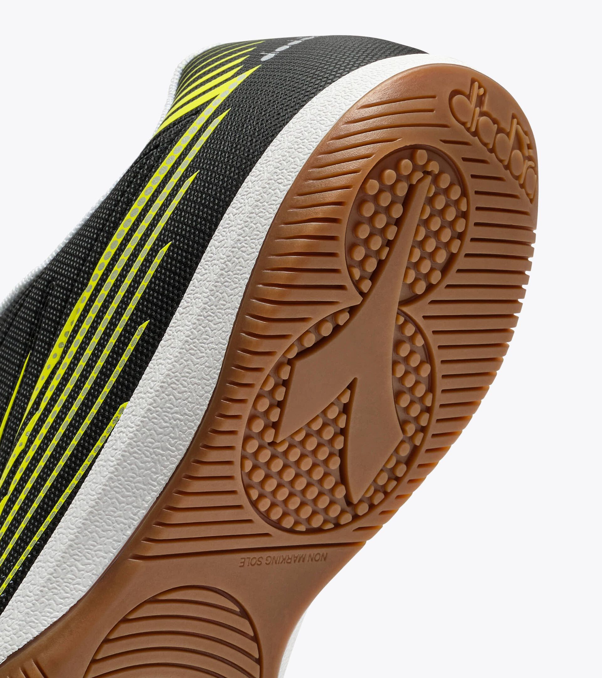 Bota de f&uacute;tbol sala - Hombre PICHICHI 8 IDR NERO/GIALLO FL DD/ARGENTO DD - Diadora