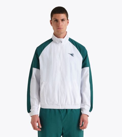 Tennis Track Jacket - Competition - All-gender U. TRACK JACKET MATCH OPTICAL WHITE /SHADED SPRUCE - Diadora