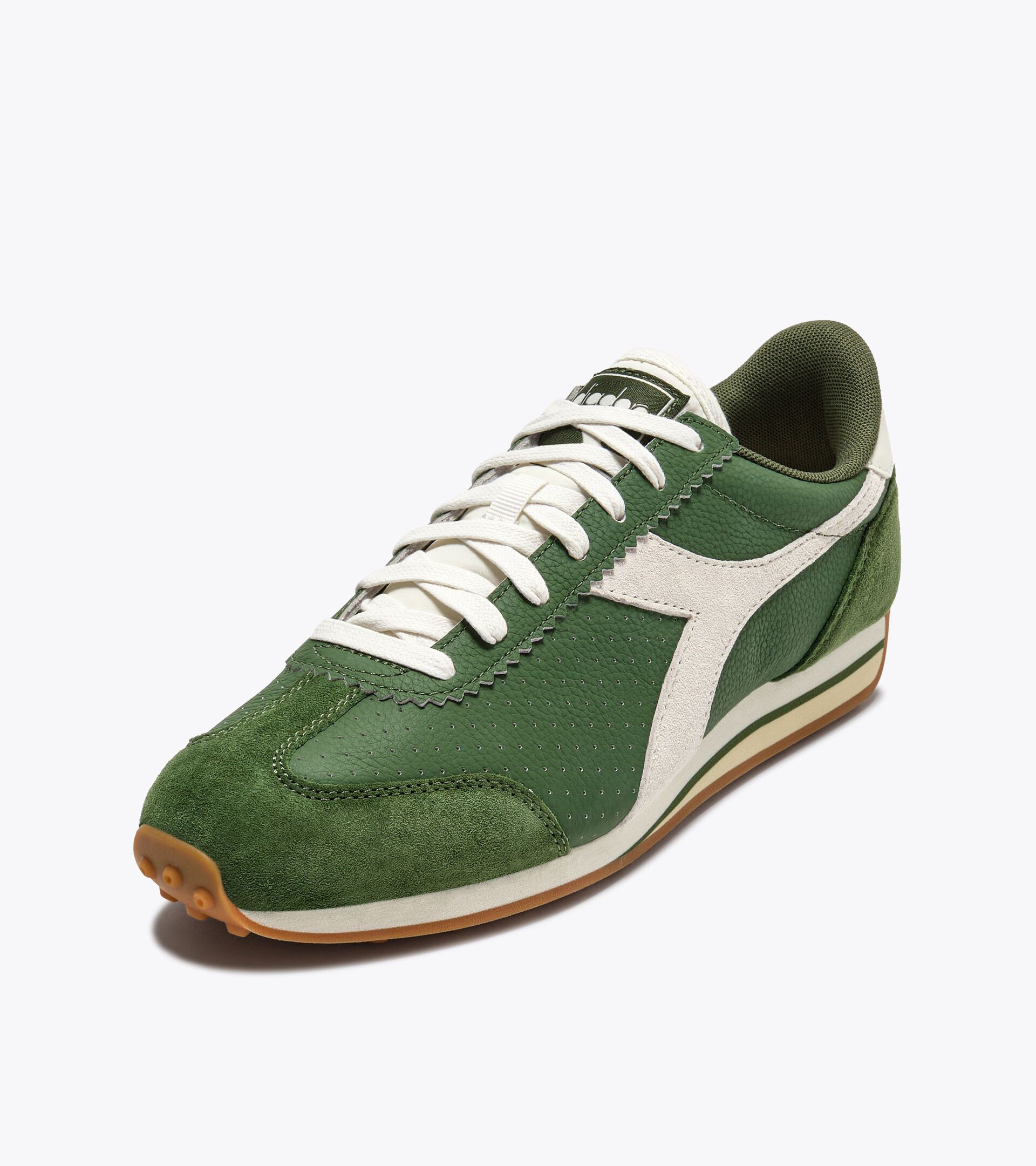 Sneaker mit niedrigem Profil aus Leder - F&uuml;r alle Geschlechter RALLY PUNCHED GARTENGRUEN - Diadora