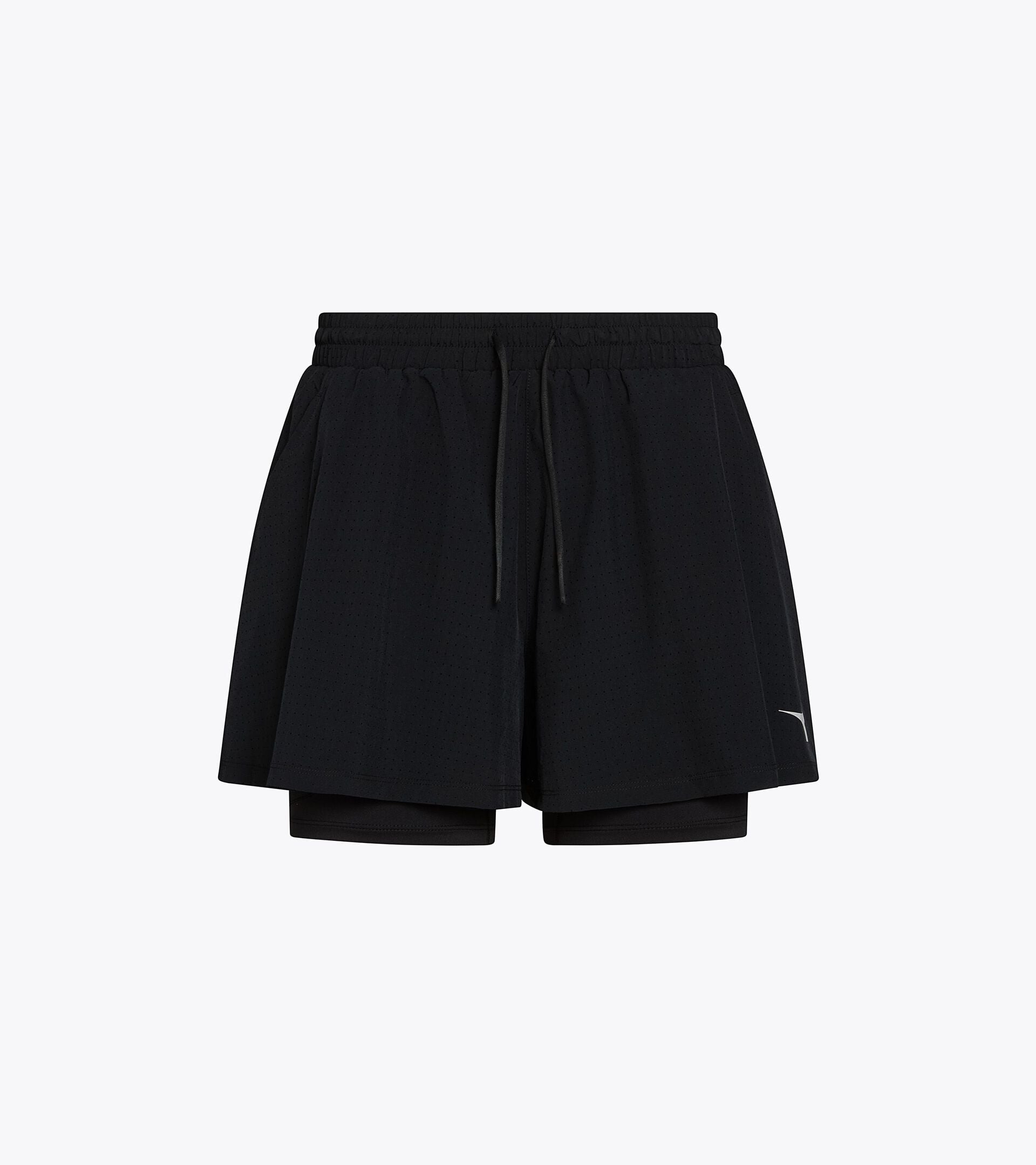 2-in-1 Running Shorts - Training - Women&rsquo;s L. SHORTS 2IN1 BLACK - Diadora