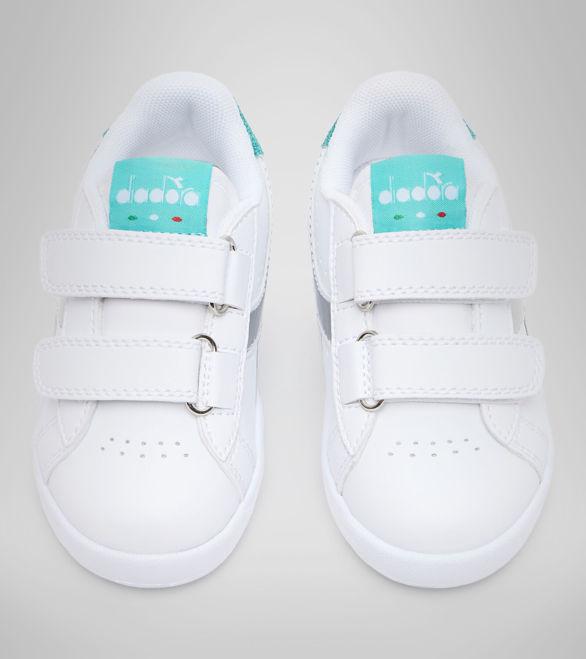 Sports shoes - Toddlers 1-4 years GAME P TD GIRL WHITE/BLUE TURQUOISE - Diadora