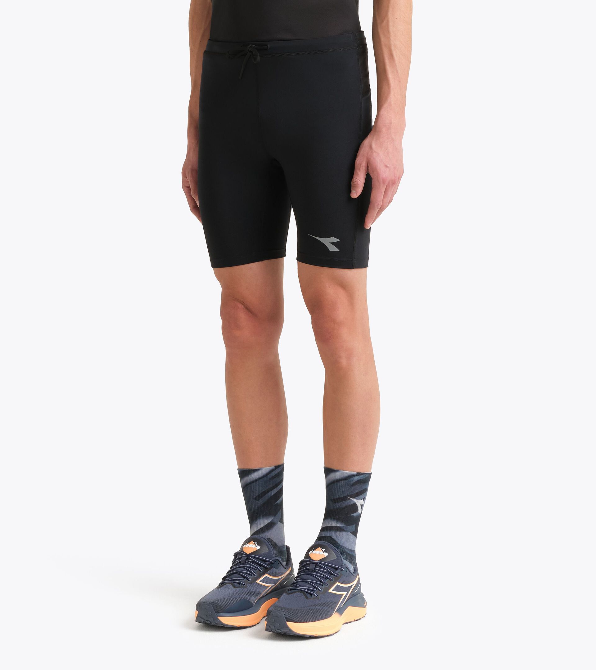 FIBRAZERO Leggings shorts - Running - Men&rsquo;s
 SHORT TIGHTS SUPER LIGHT FIBRAZERO BLACK - Diadora