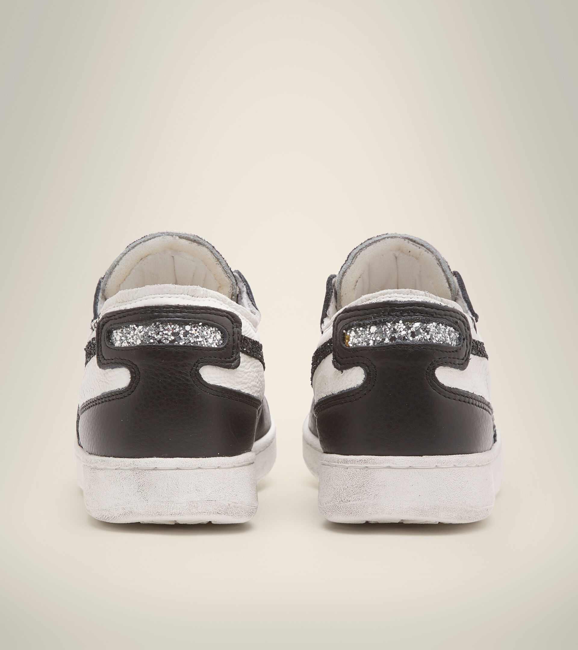 Footwear Heritage DONNA MI BASKET ROW CUT JUNGLE WN WHITE/BLACK Diadora