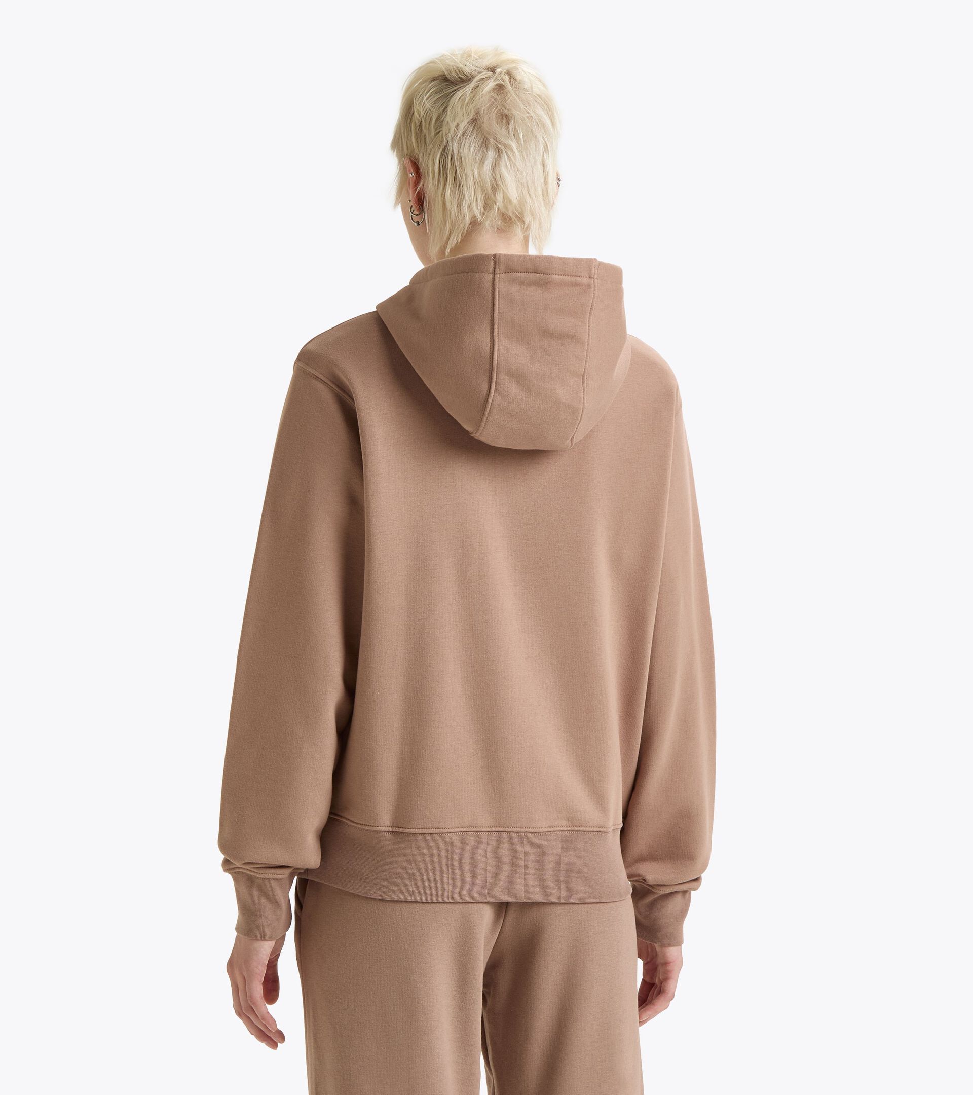 Hoodie - Gender Neutral HOODIE ATHL. LOGO LIGHT BROWN HAZELNUT - Diadora