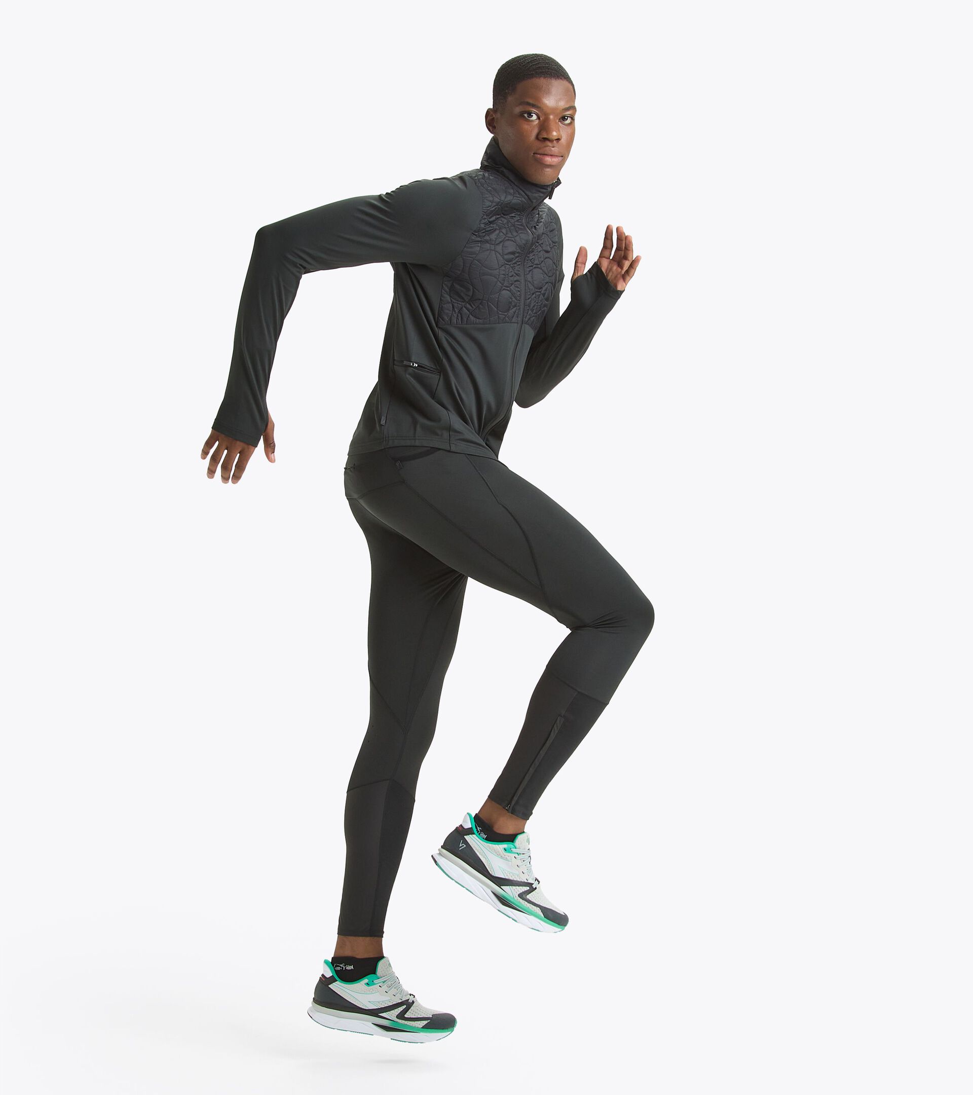 Leggings sportivi - Uomo RUN TIGHTS WINTER PROTECTION NERO - Diadora