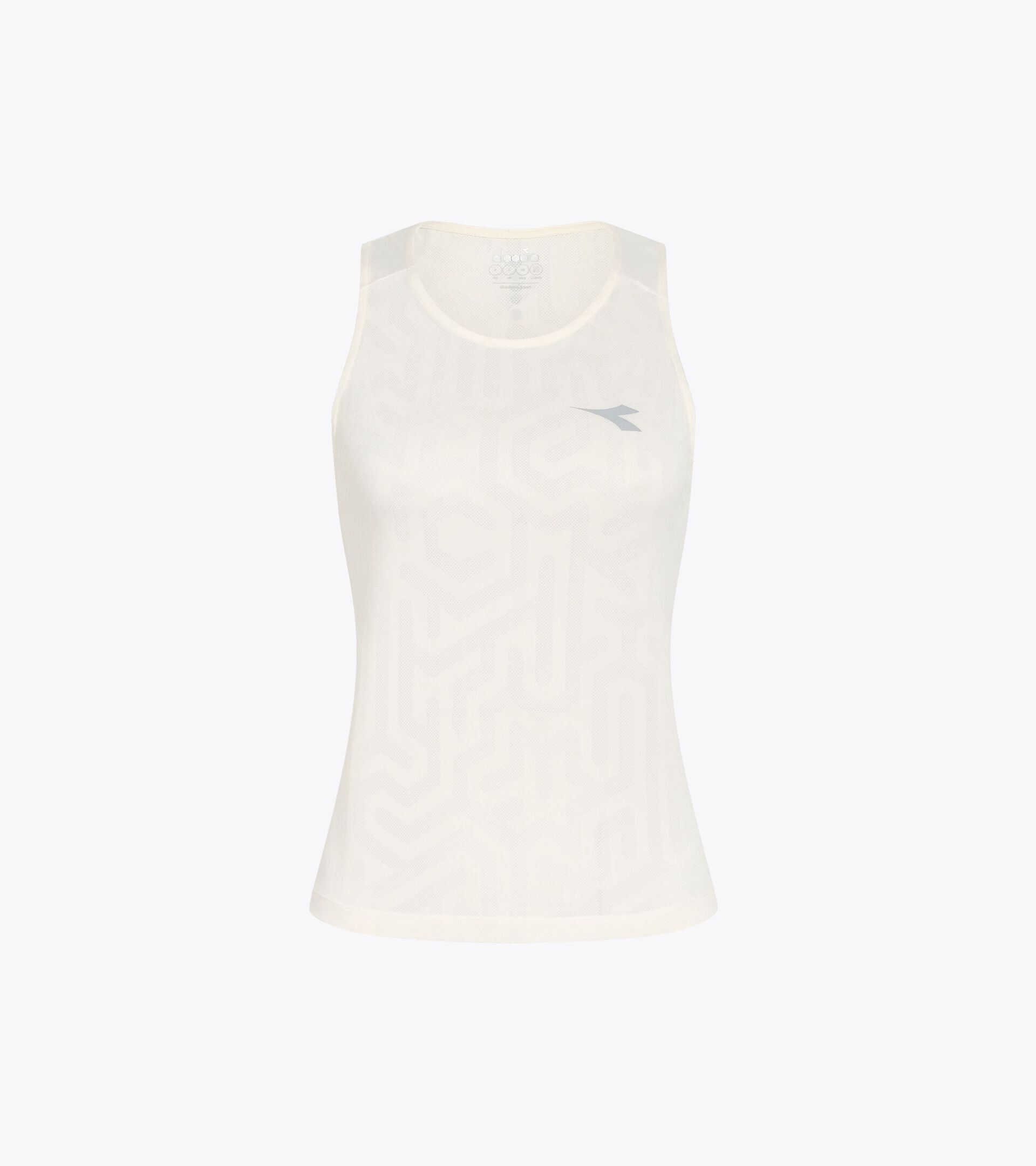 Camiseta sin mangas de running - Tejido ligero Coolcore - Mujer L. SUPER LIGHT TANK BLANCO MURMURAR - Diadora