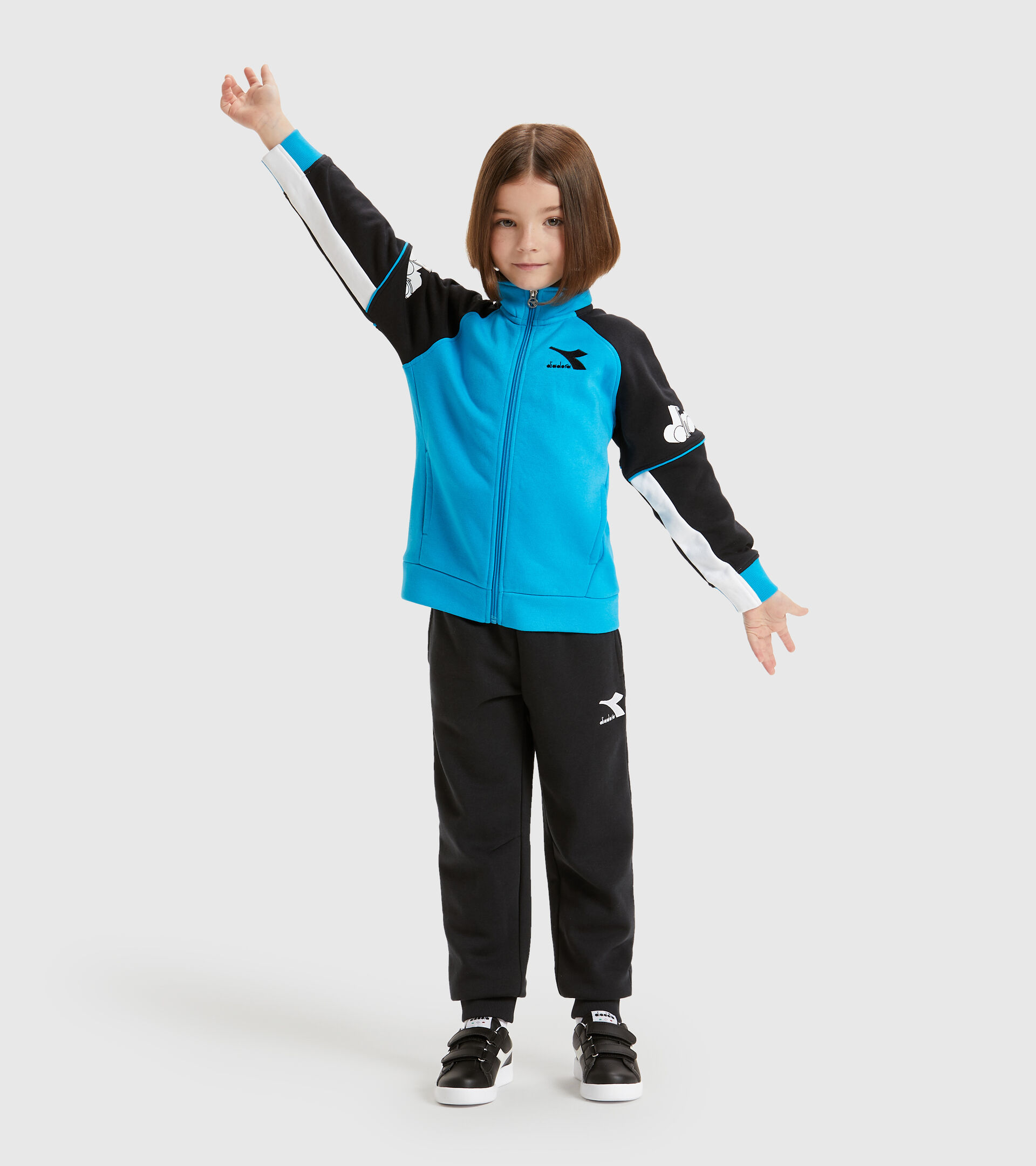 Tracksuit - Kids JU. FZ TRACKSUIT CUBIC SKY-BLUE DANUBE - Diadora
