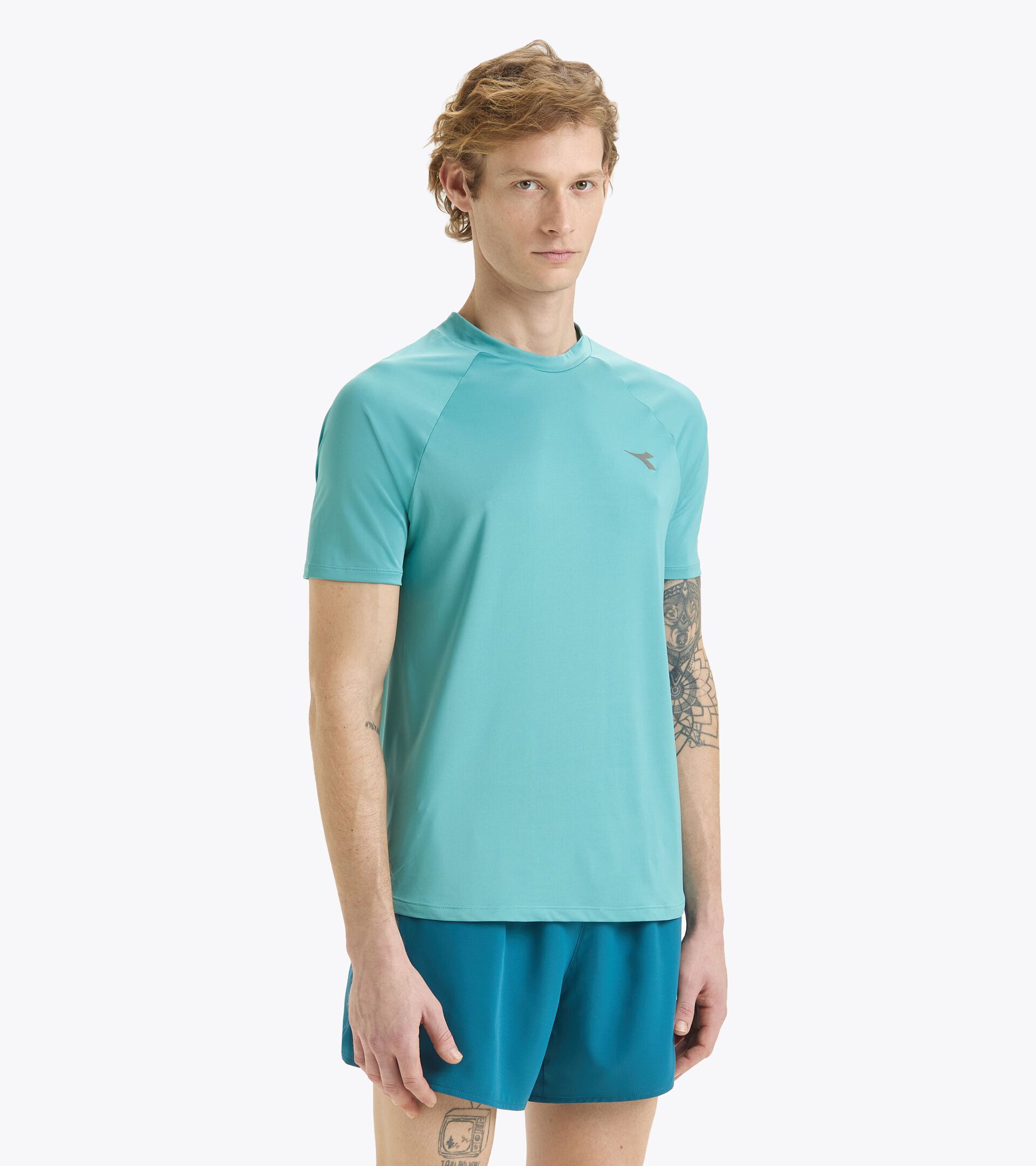 Camiseta de running - Tejido ligero - Hombre
 SUPER LIGHT SS T-SHIRT DUSTY TURQUOISE - Diadora