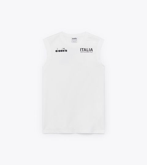 Sleeveless shirt Men - Italy National Volleyball Team SLEEVELESS ALLENAMENTO UOMO BV23 ITALIA OPTICAL WHITE - Diadora