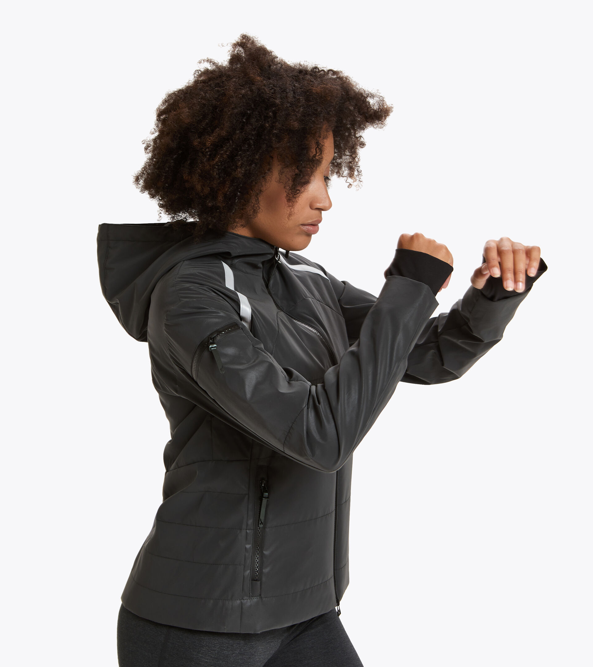 Apparel Sport DONNA L. BRIGHT JACKET BE ONE BLACK Diadora