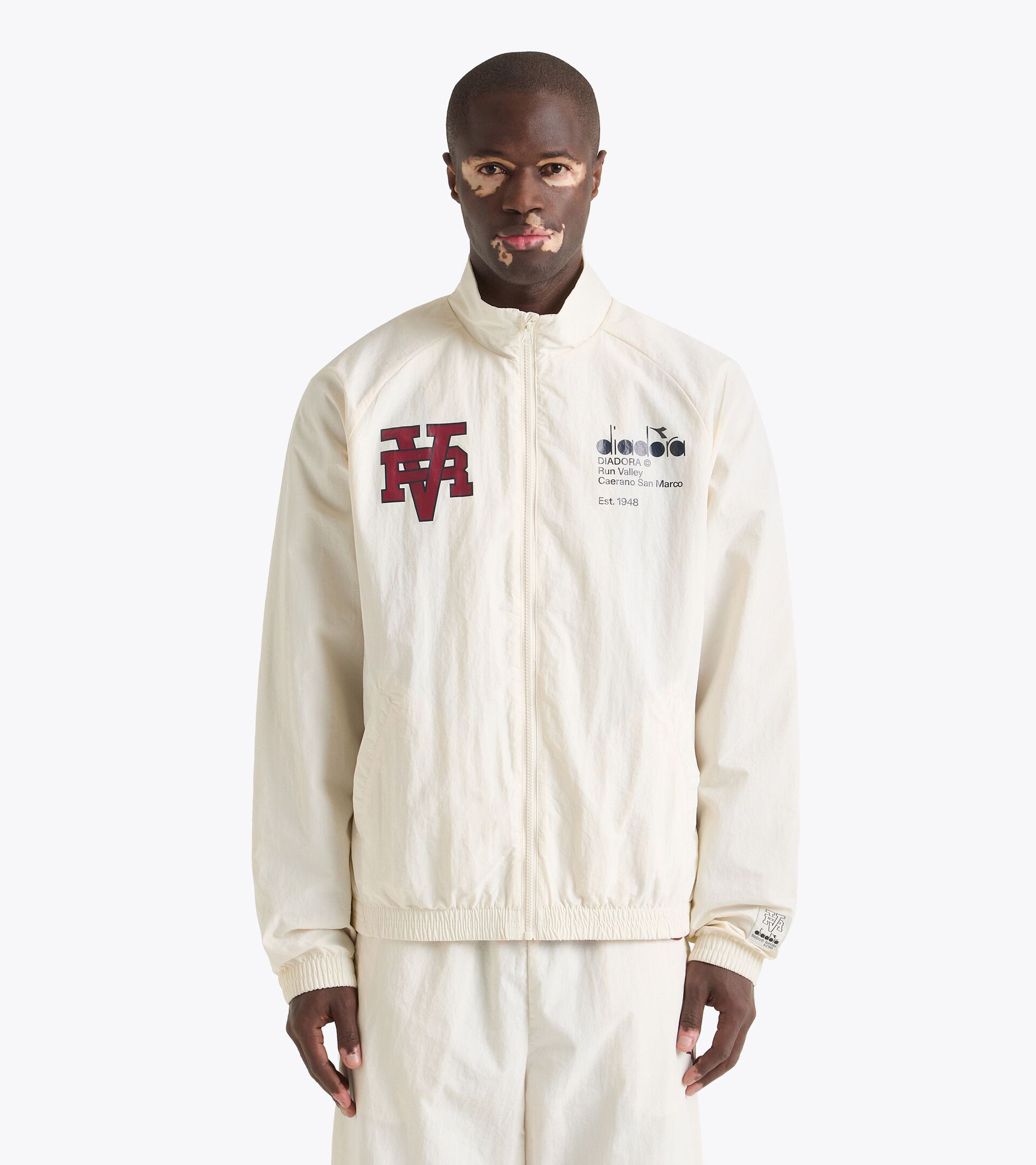 Taslan Track Jacket - Run Valley - All-gender TRACK JACKET RUN VALLEY WHISPER WHITE - Diadora