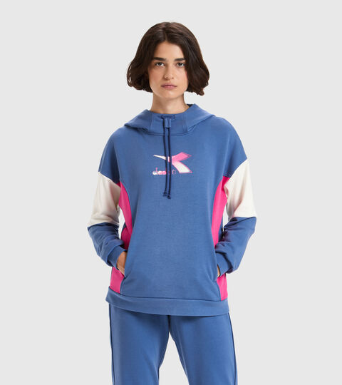 Sweat-shirt à capuche - Femme L.HOODIE LUSH BLU BIJOU - Diadora
