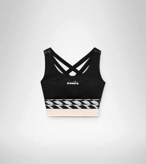 L. MEDIUM SUPPORT BRA, BLANC MURMURE/NOIR Soutien-gorge de sport - Femme L. MEDIUM SUPPORT BRA BLANC MURMURE/NOIR - Diadora