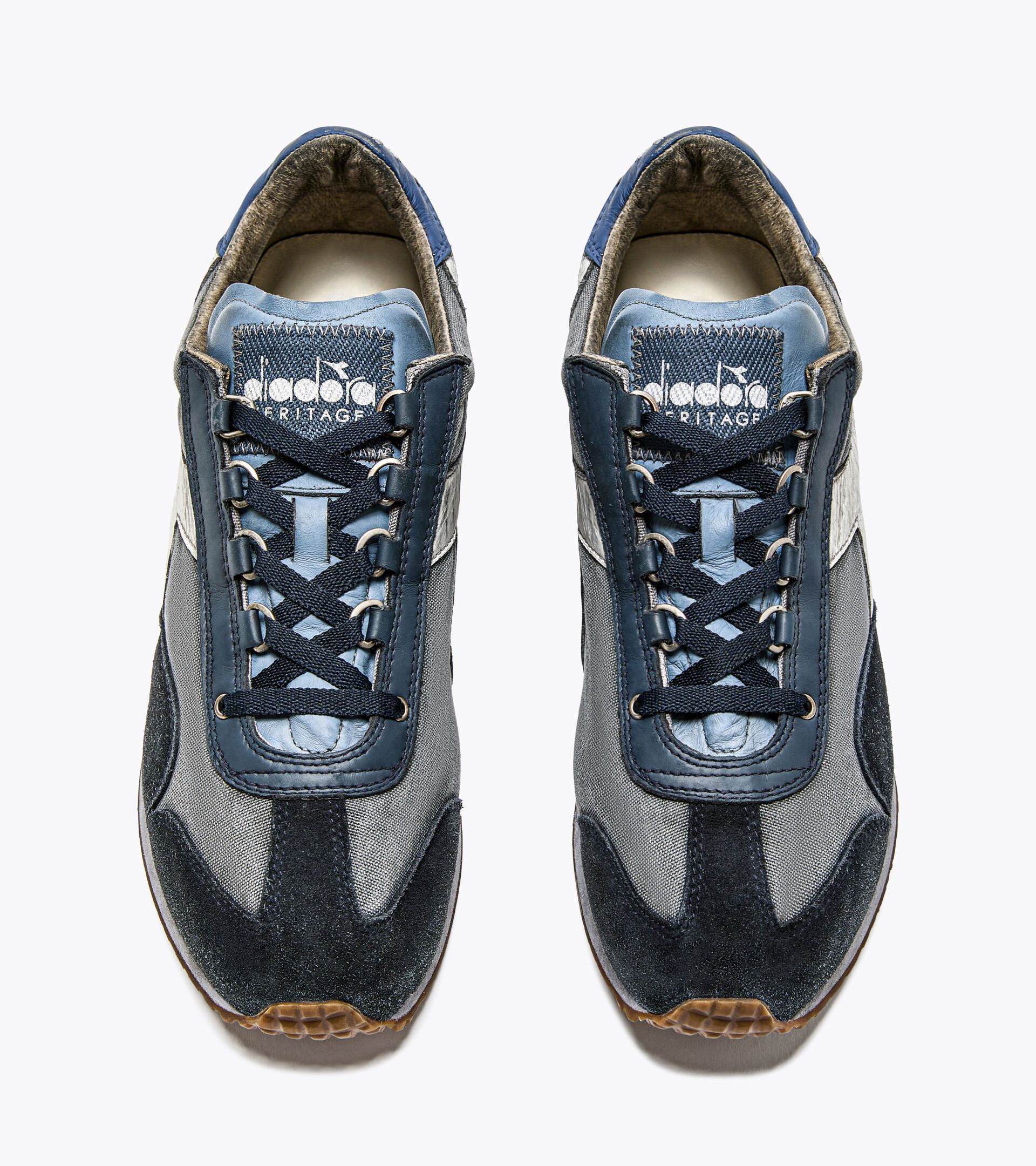 Heritage shoe - Gender neutral EQUIPE H DIRTY STONE WASH EVO BLUE FOG - Diadora