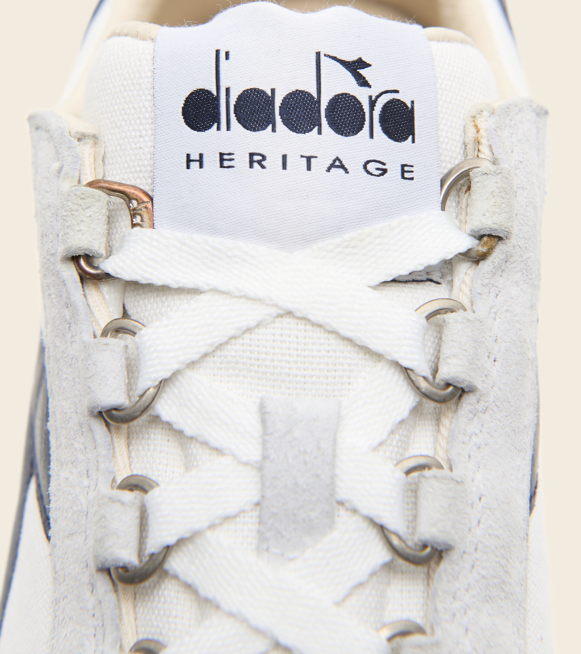 Heritage shoe - Unisex EQUIPE H CANVAS STONE WASH WHITE/BLUE DENIM - Diadora