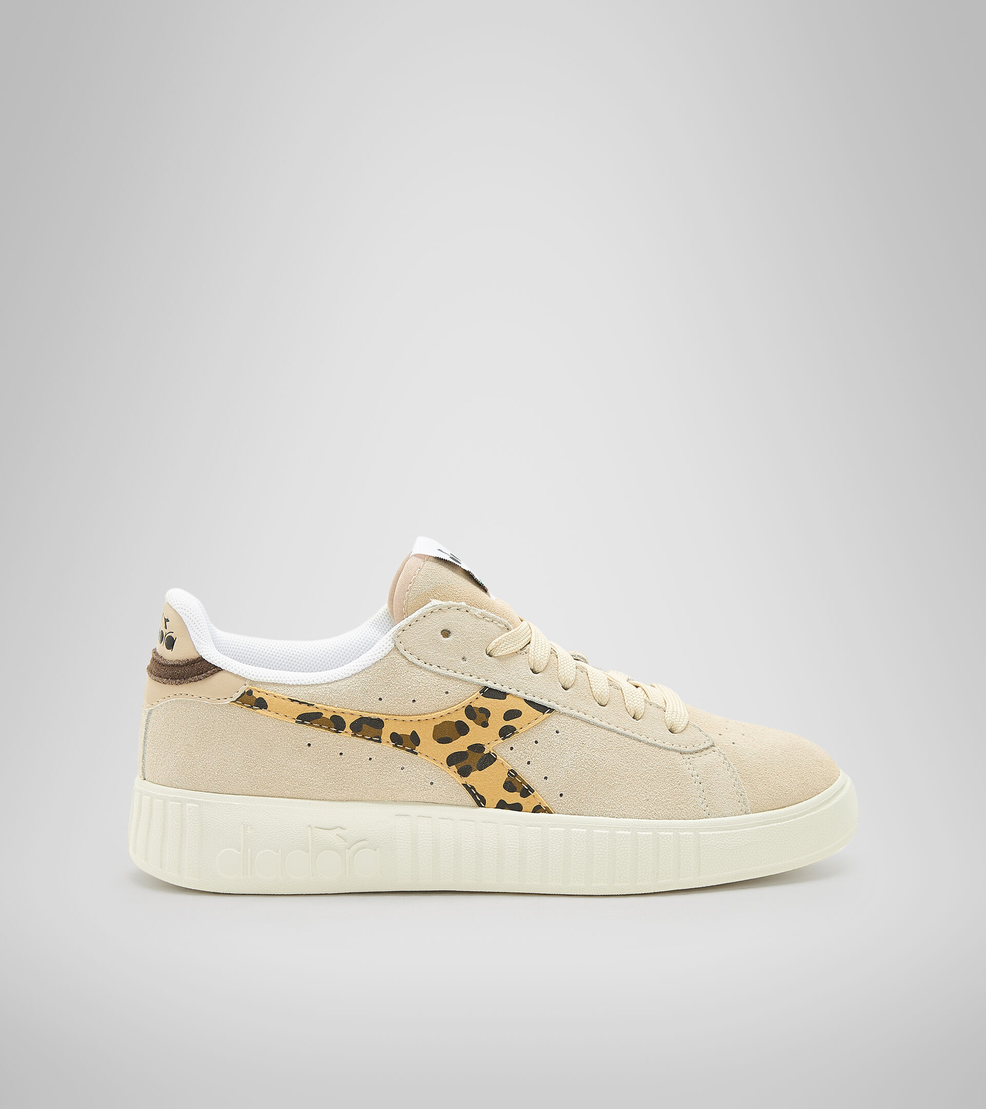 Sports shoes - Women GAME STEP SUEDE ANIMALIER WHITE/PARCHMENT - Diadora