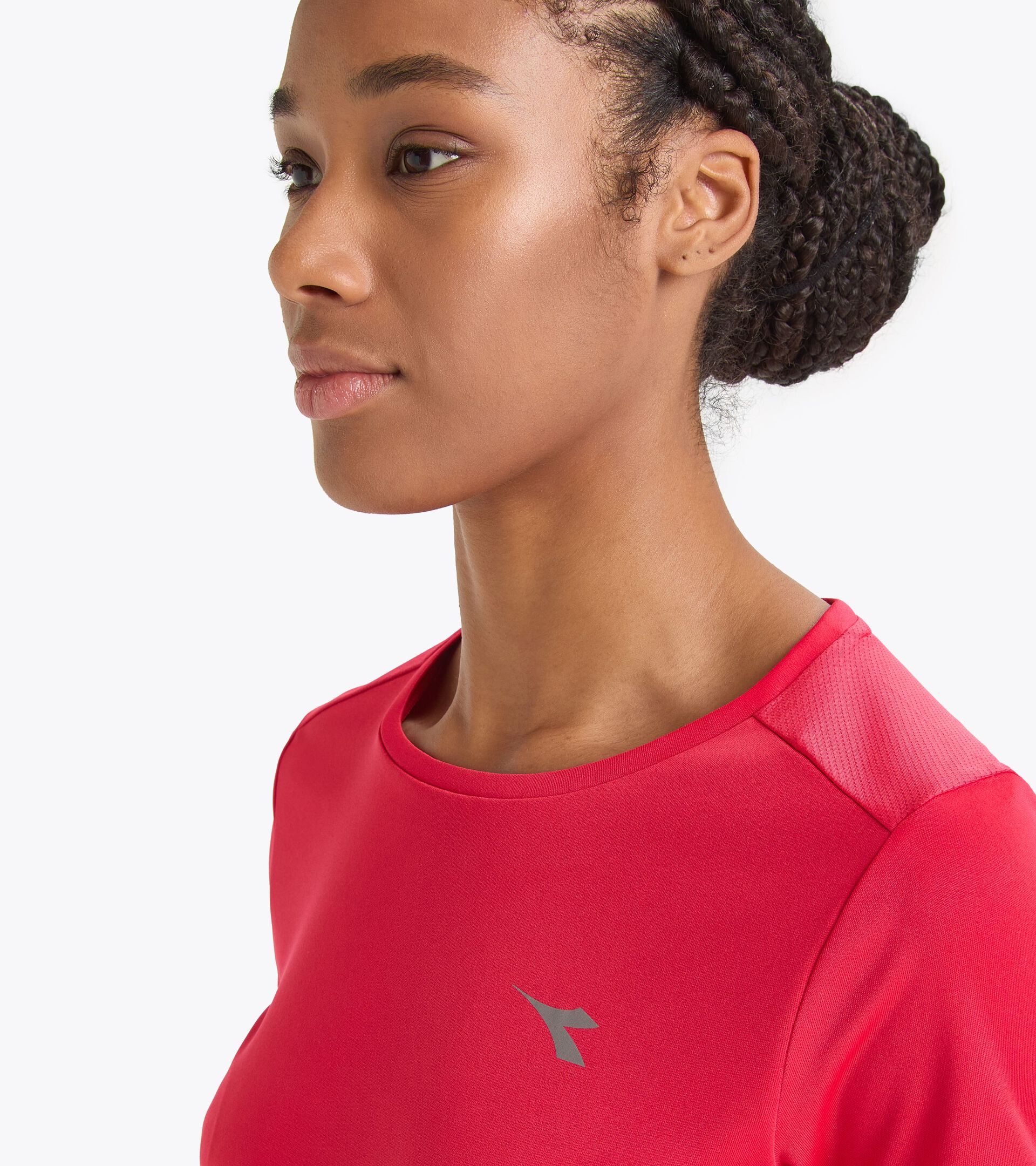 T-shirt de sport - Femme L. SS T-SHIRT RUN ROUGE TOREADOR - Diadora