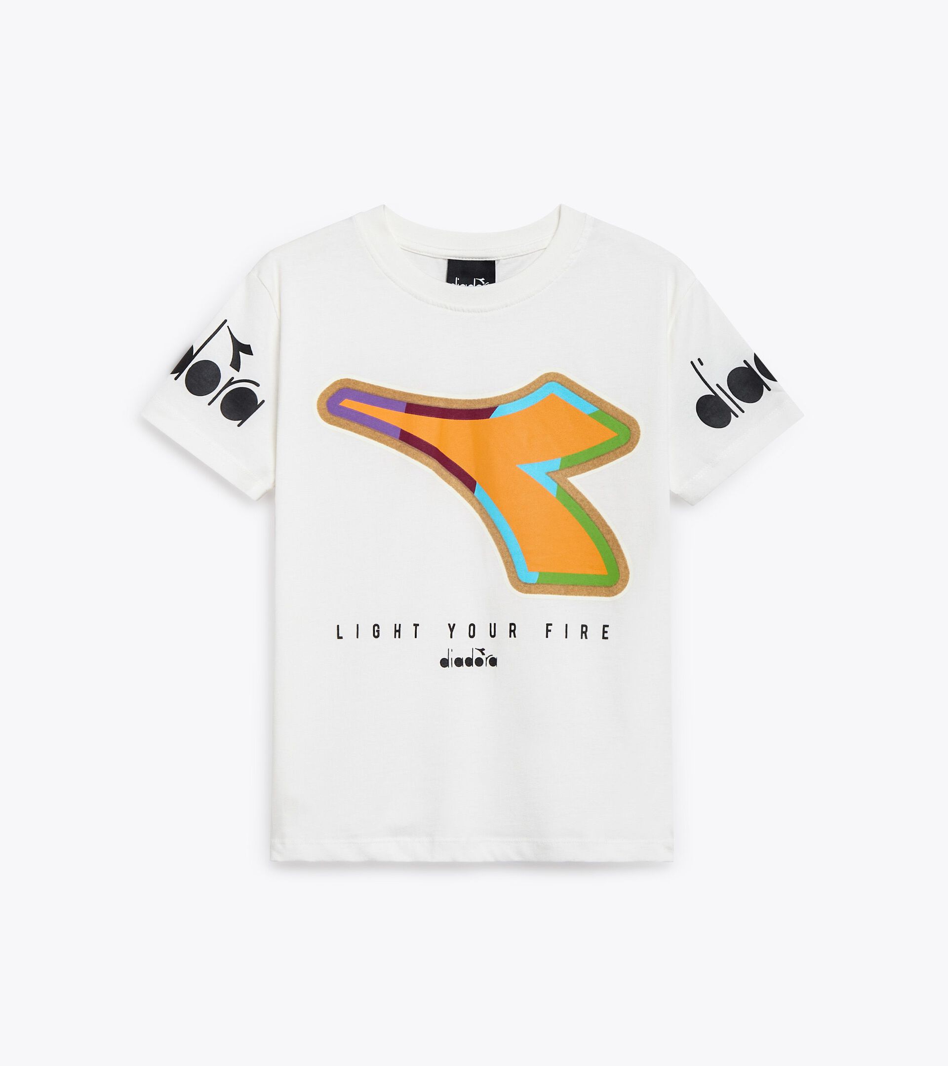 T-shirt - Boy JB.T-SHIRT SS LOGO BOLD CLOUD CREAM - Diadora