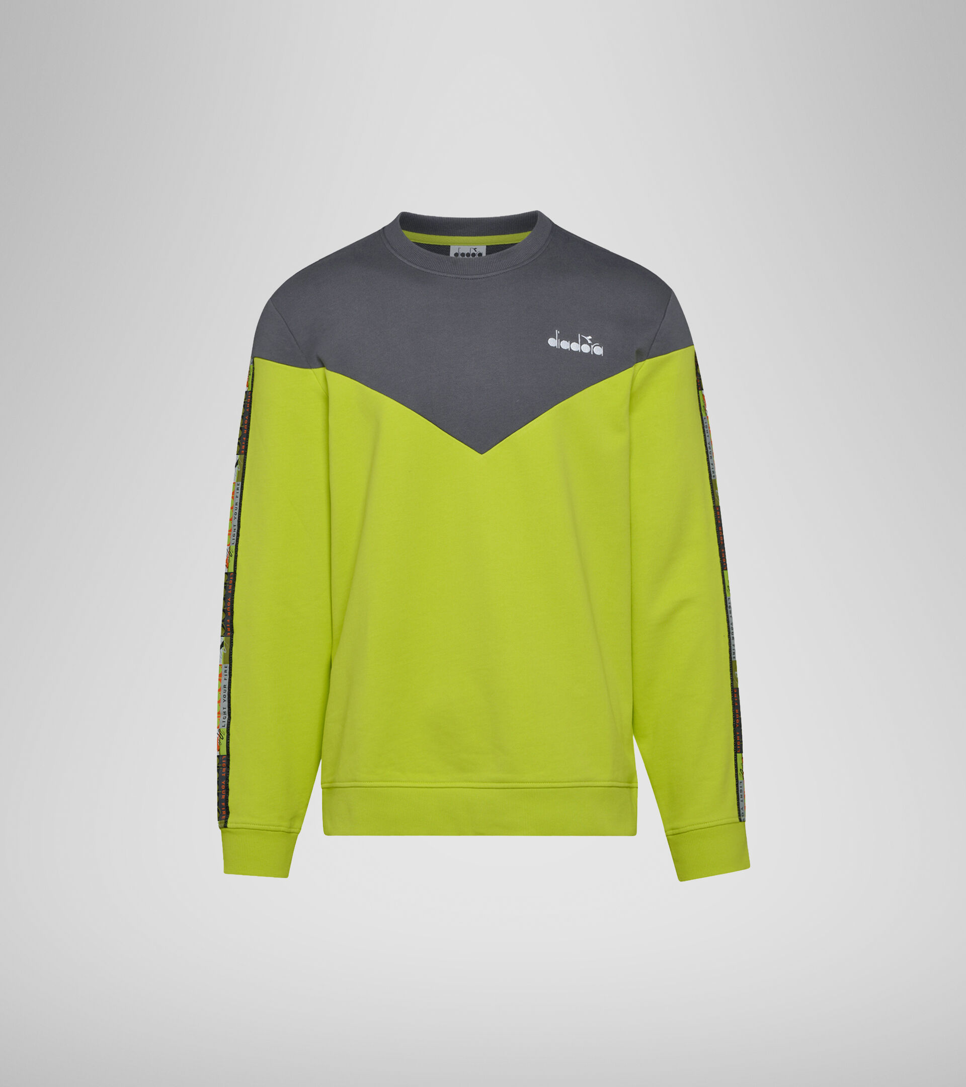 Crew-neck sweatshirt - Unisex SWEATSHIRT CREW 5PALLE OFFSIDE V LIME PUNCH - Diadora