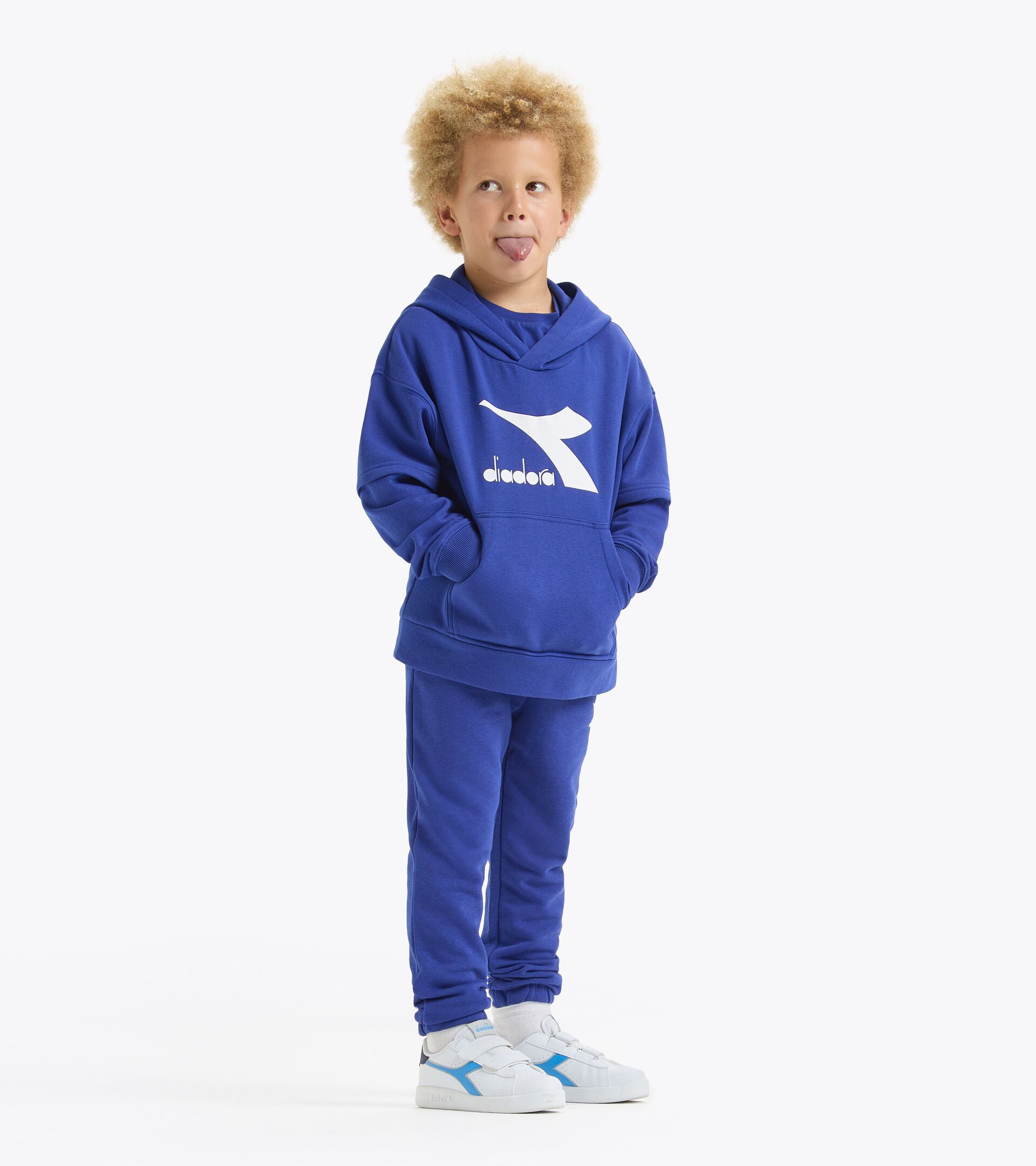 Sweat-shirt de sport - Garçon JB. HOODIE NEON SURFER SUR LE WEB BLEU - Diadora