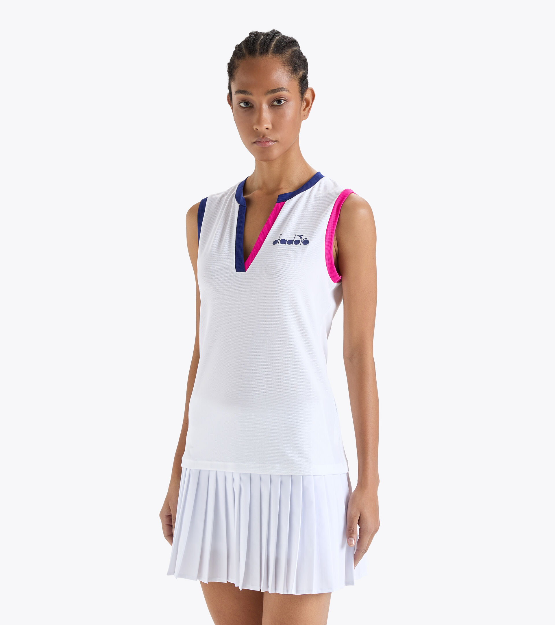 Tennis tank top - Women  L. TANK ICON OPTICAL WHITE - Diadora