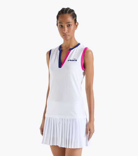 Camiseta sin mangas de tenis - Mujer L. TANK ICON BLANCO VIVO - Diadora