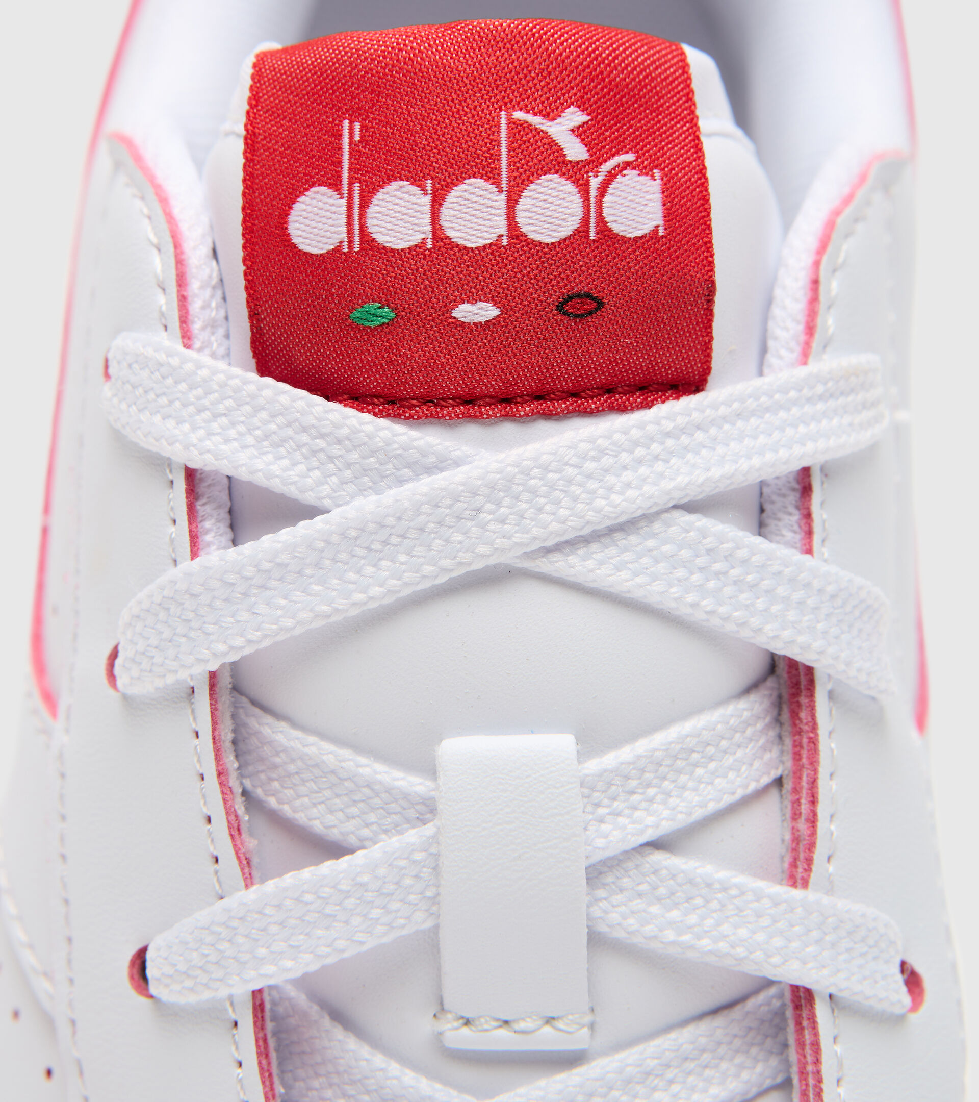 Sports shoes - Youth 8-16 years GAME P SMASH GS WHITE/TOMATO RED - Diadora
