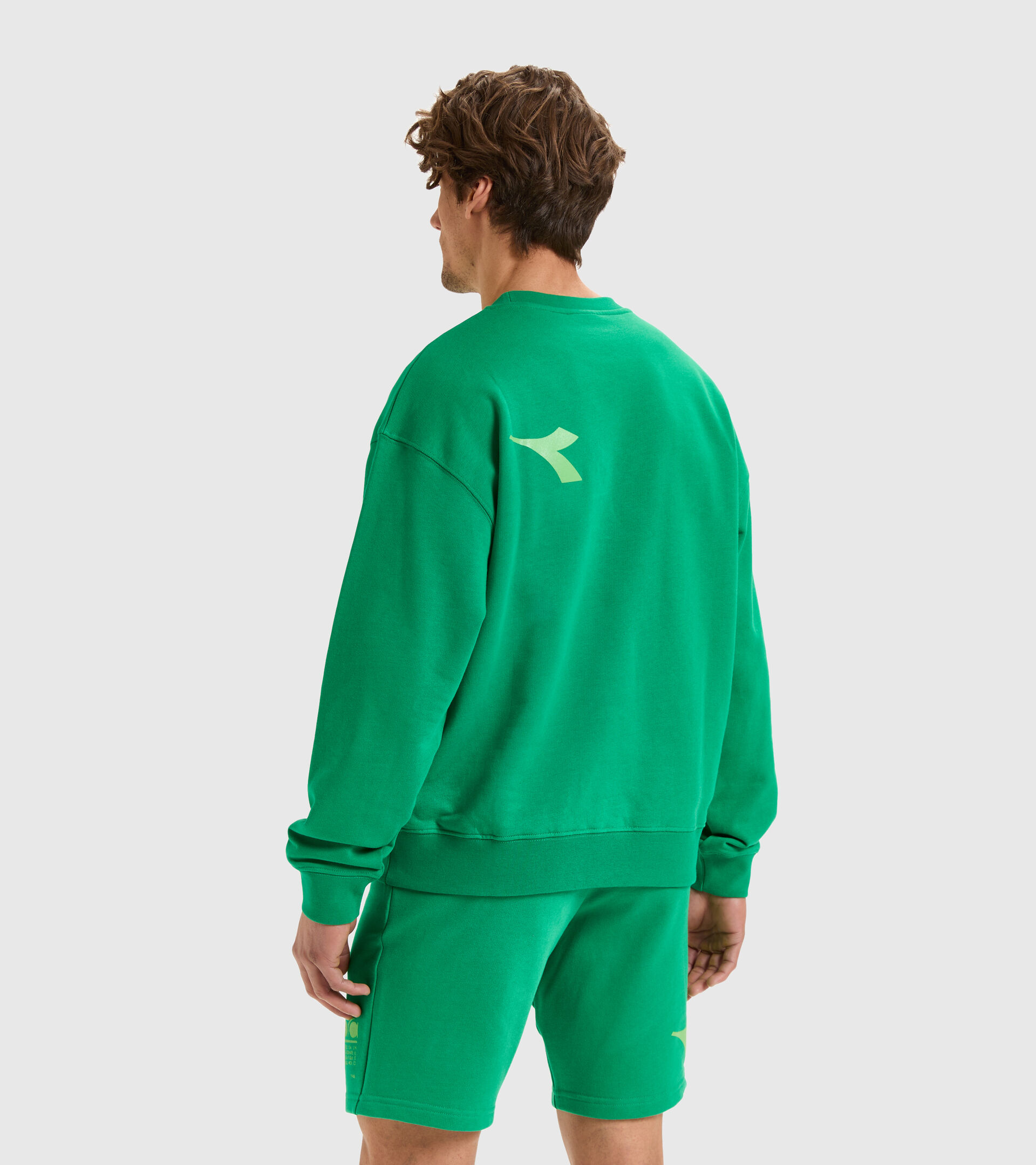 Organic cotton round-neck sweatshirt - Unisex SWEATSHIRT CREW MANIFESTO JOLLY GREEN - Diadora