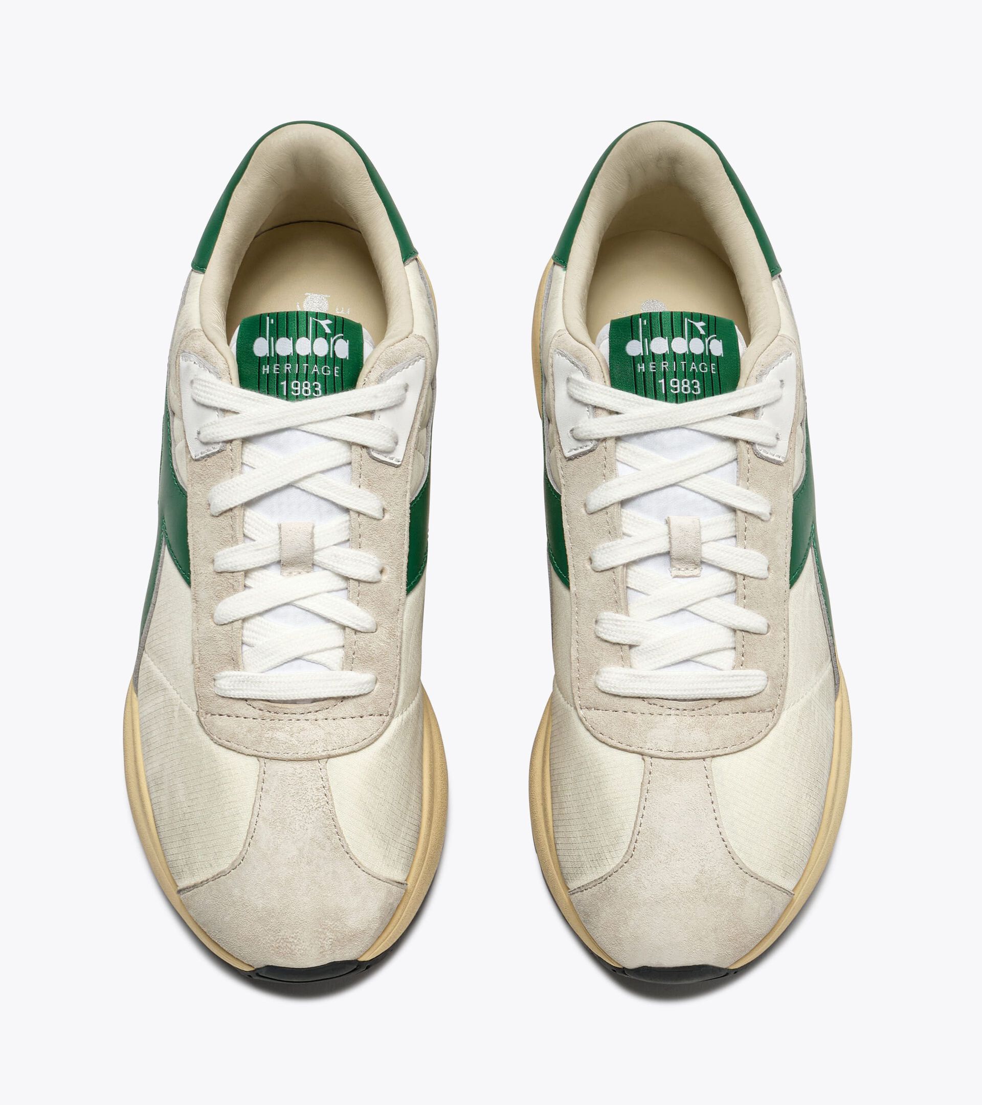 Heritage Leather Sneakers - Women&rsquo;s
 MERCURY ELITE SPRINT SW WHITE/VERDANT GREEN - Diadora
