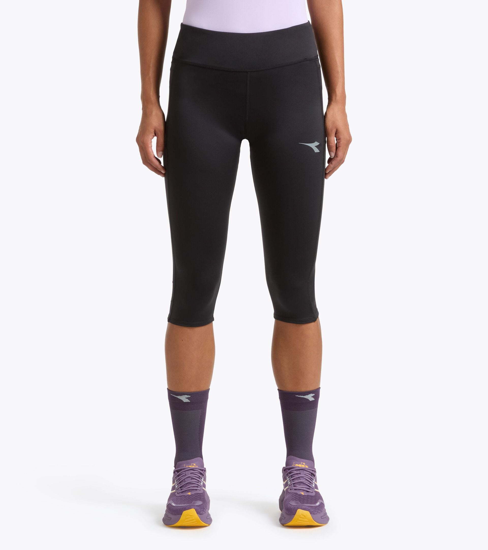 Running-Leggings in 3/4-L&auml;nge - Training - Damen RUN 3/4 TIGHTS W SCHWARZ - Diadora
