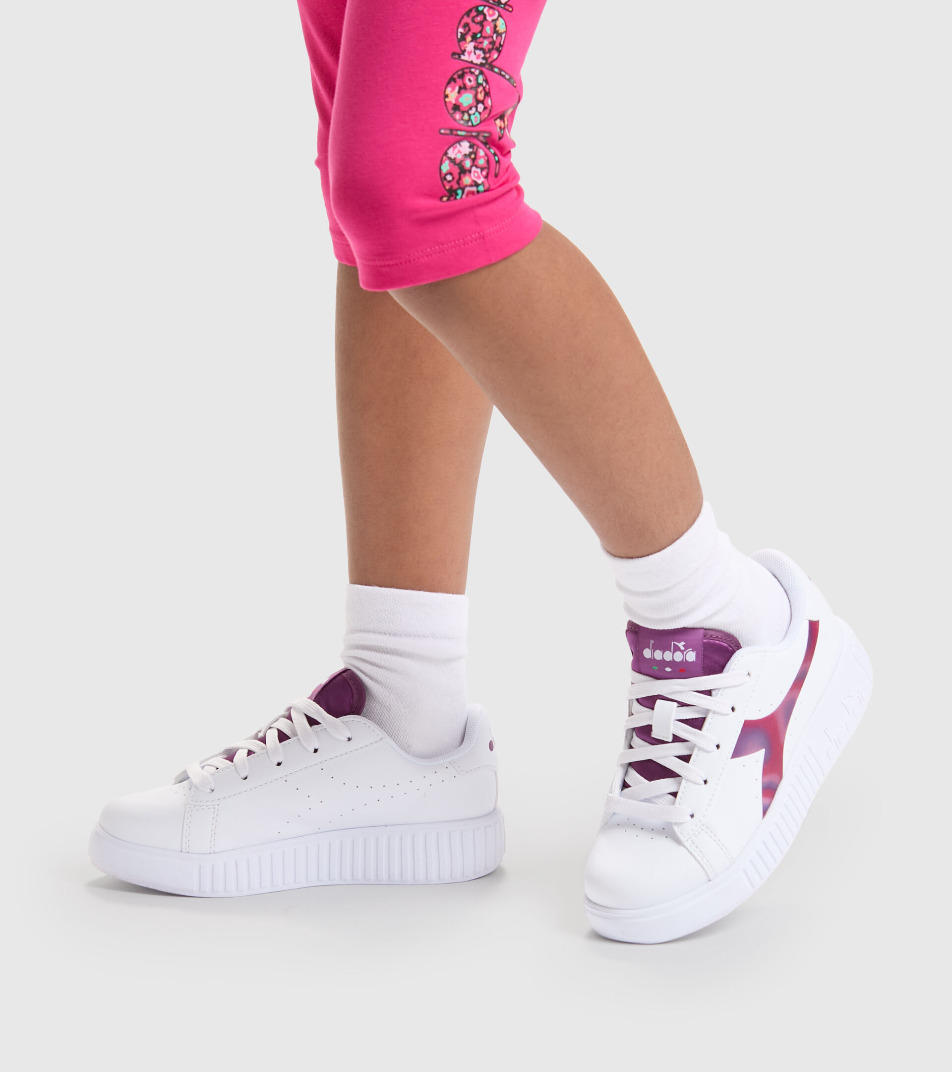 Sports shoes - Kids 4-8 years GAME STEP KALEIDO PS WHITE/DAHLIA MAUVE - Diadora