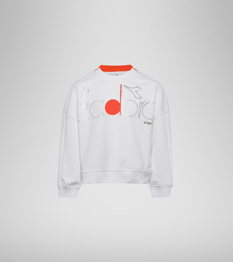 Crew-neck sweatshirt - Girls JG. SWEATSHIRT CREW LOGO MANIA OPTICAL WHITE - Diadora