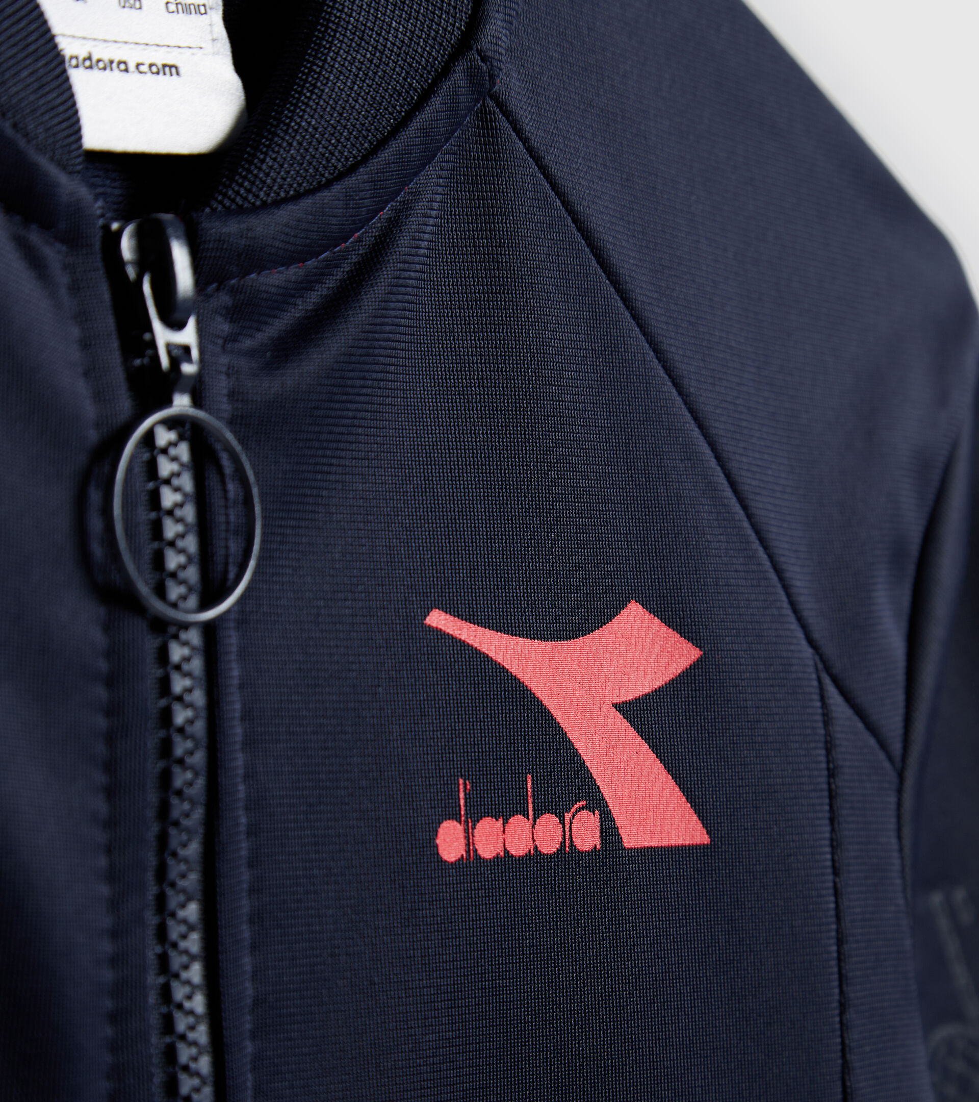 Polyknit sports tracksuit - Boy’s JB.TRACKSUIT FZ DIADORA FC CLASSIC NAVY - Diadora