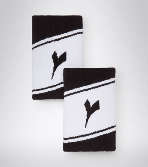 Serre-poignets contre la transpiration - Unisexe WRISTBANDS WIDE LOGO BLACK/OPTICAL WHITE - Diadora