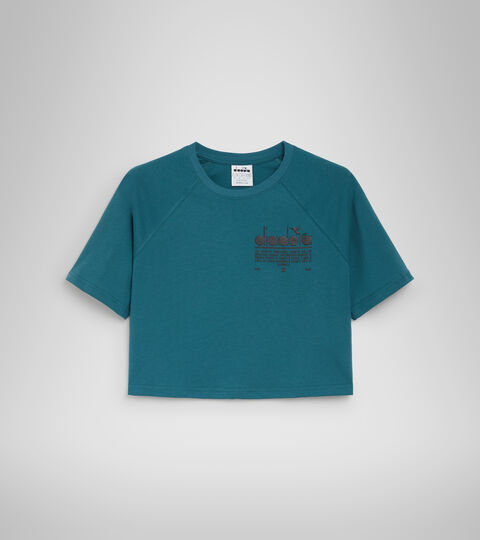 Cotton T-shirt - Women L. T-SHIRT SS  MANIFESTO BLUE PACIFIC - Diadora