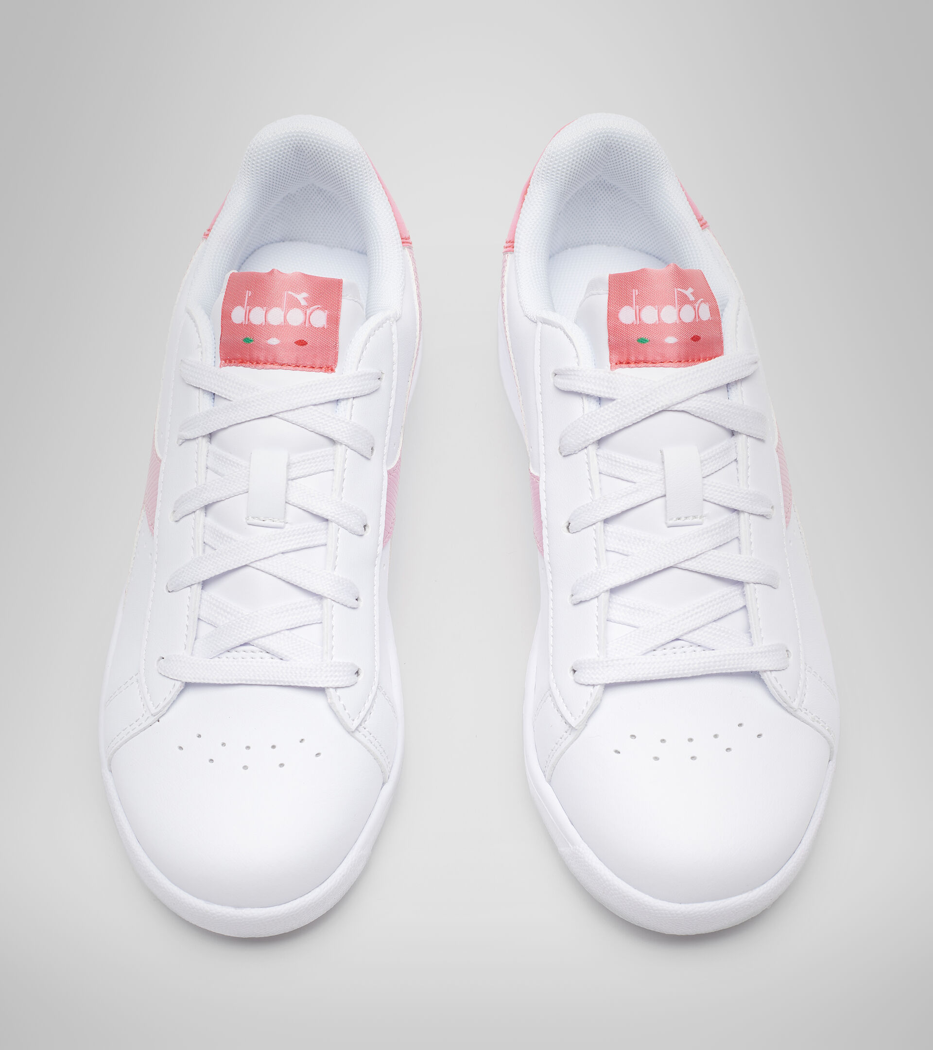 Sports shoes - Youth 8-16 years GAME P GS GIRL WHITE/RASPBERRY SORBET - Diadora