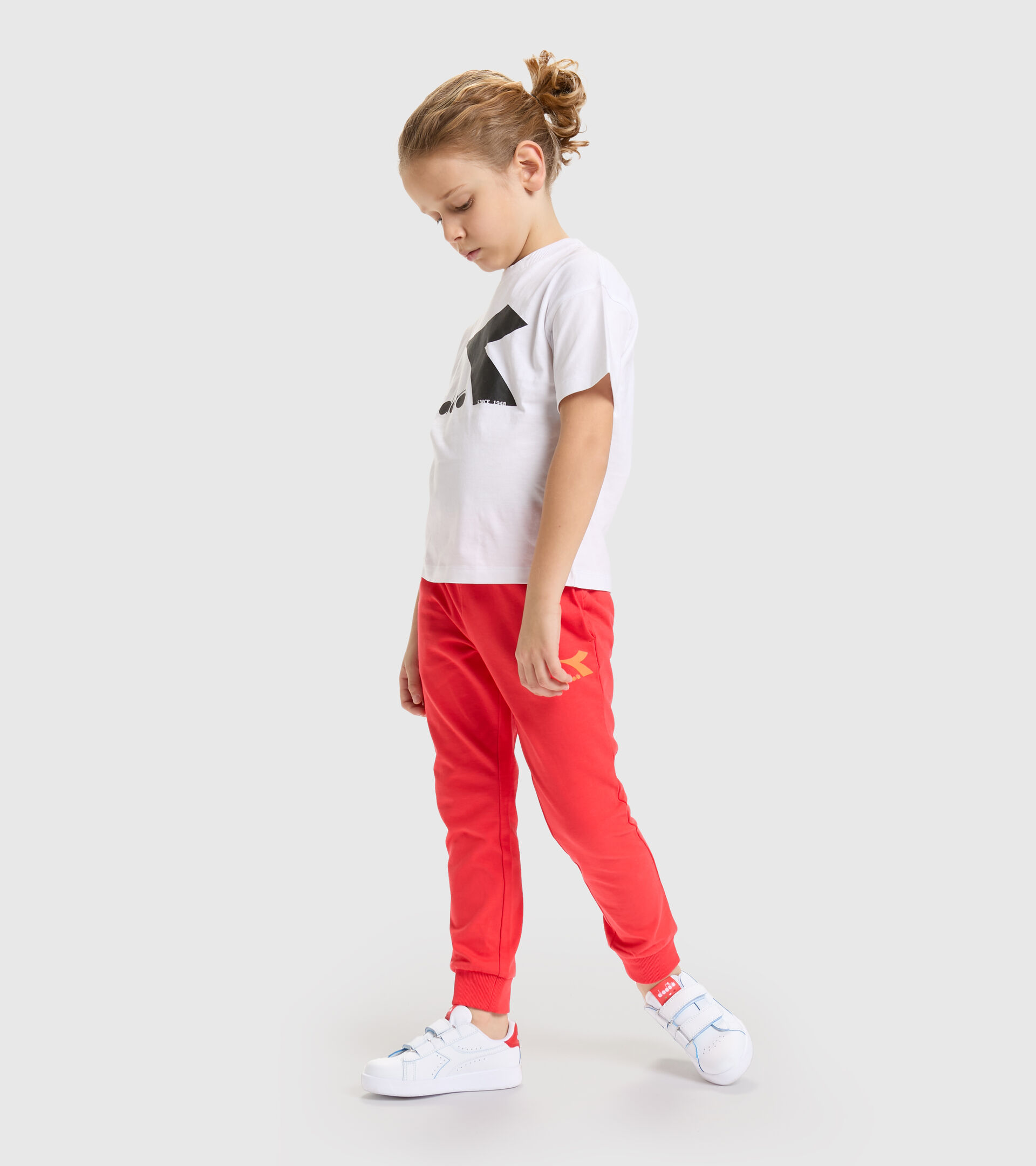 Junior cotton T-shirt - Unisex JU.T-SHIRT SS BL RAINBOW OPTICAL WHITE - Diadora