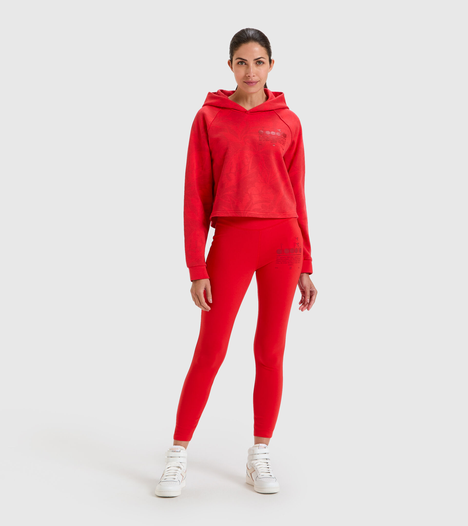 Stretch leggings - Women L. LEGGINGS MANIFESTO POPPY RED - Diadora