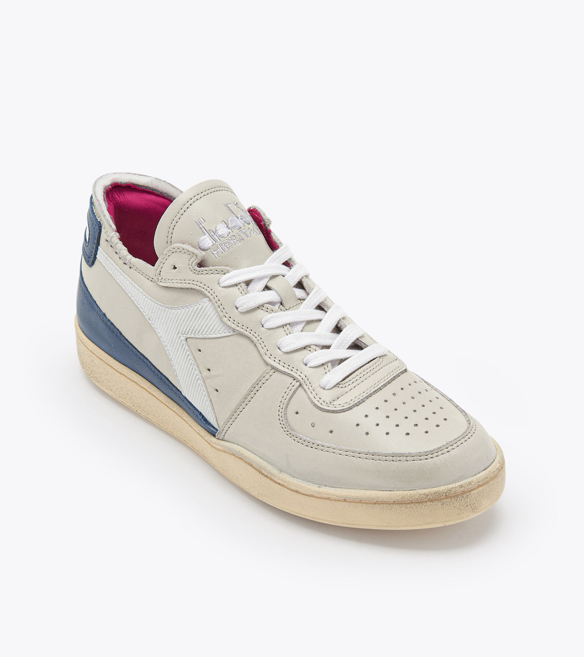 Heritage shoe - Unisex MI BASKET ROW CUT LIGHT GREY - Diadora