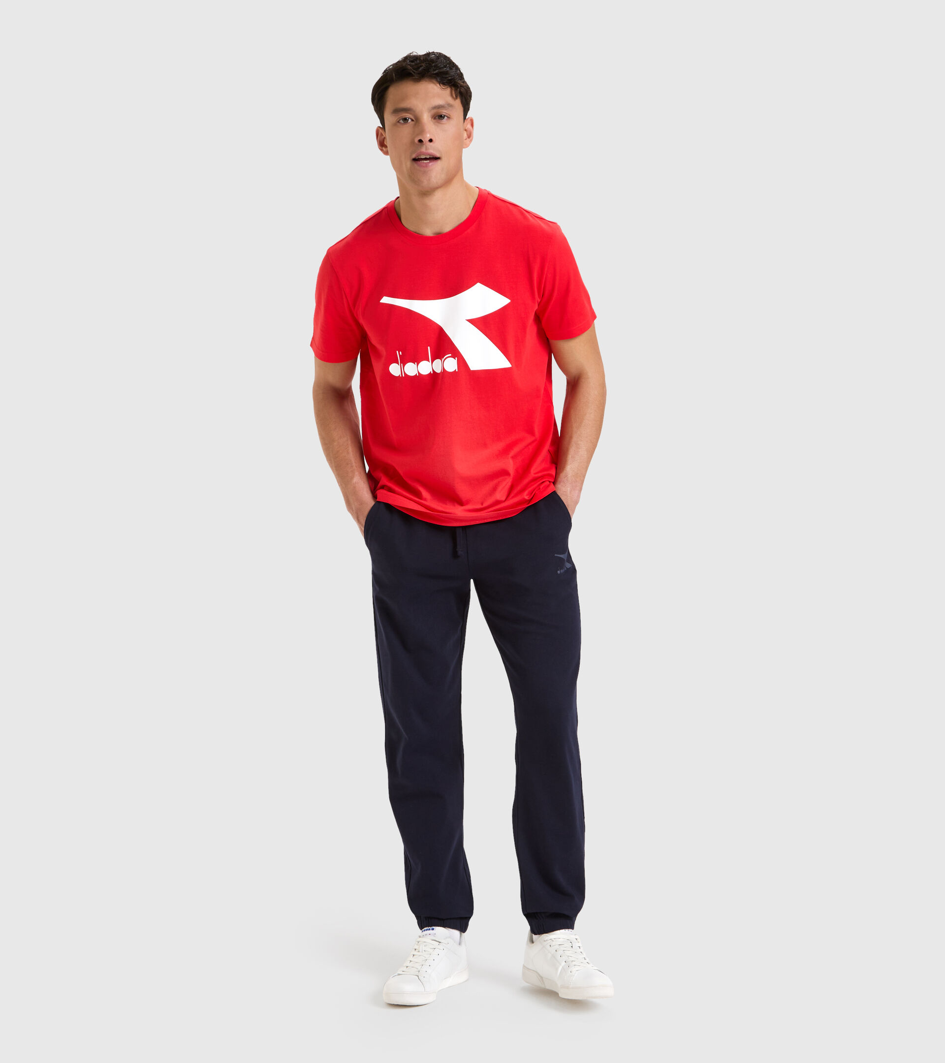 T-shirt en coton - Homme T-SHIRT SS CHROMIA COQUELICOT ROUGE - Diadora