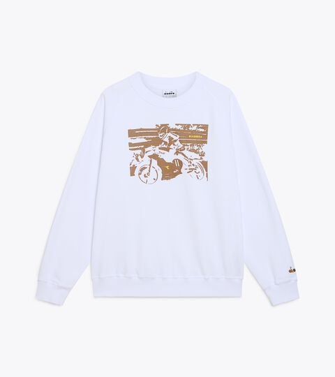 Legacy Crewneck Sweatshirt - Made In Italy - All-gender SWEATSHIRT CREW LEGACY OPTICAL WHITE - Diadora