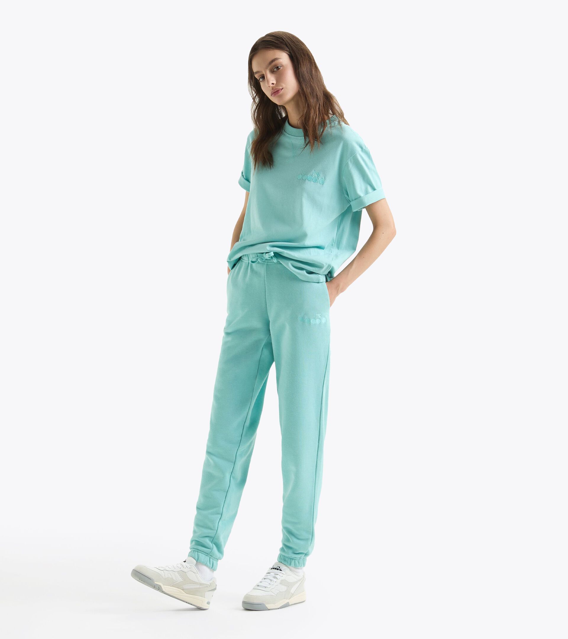 Pantalon de sport - Gender Neutral  PANT ATHL. LOGO TURQUOISE PASTEL - Diadora