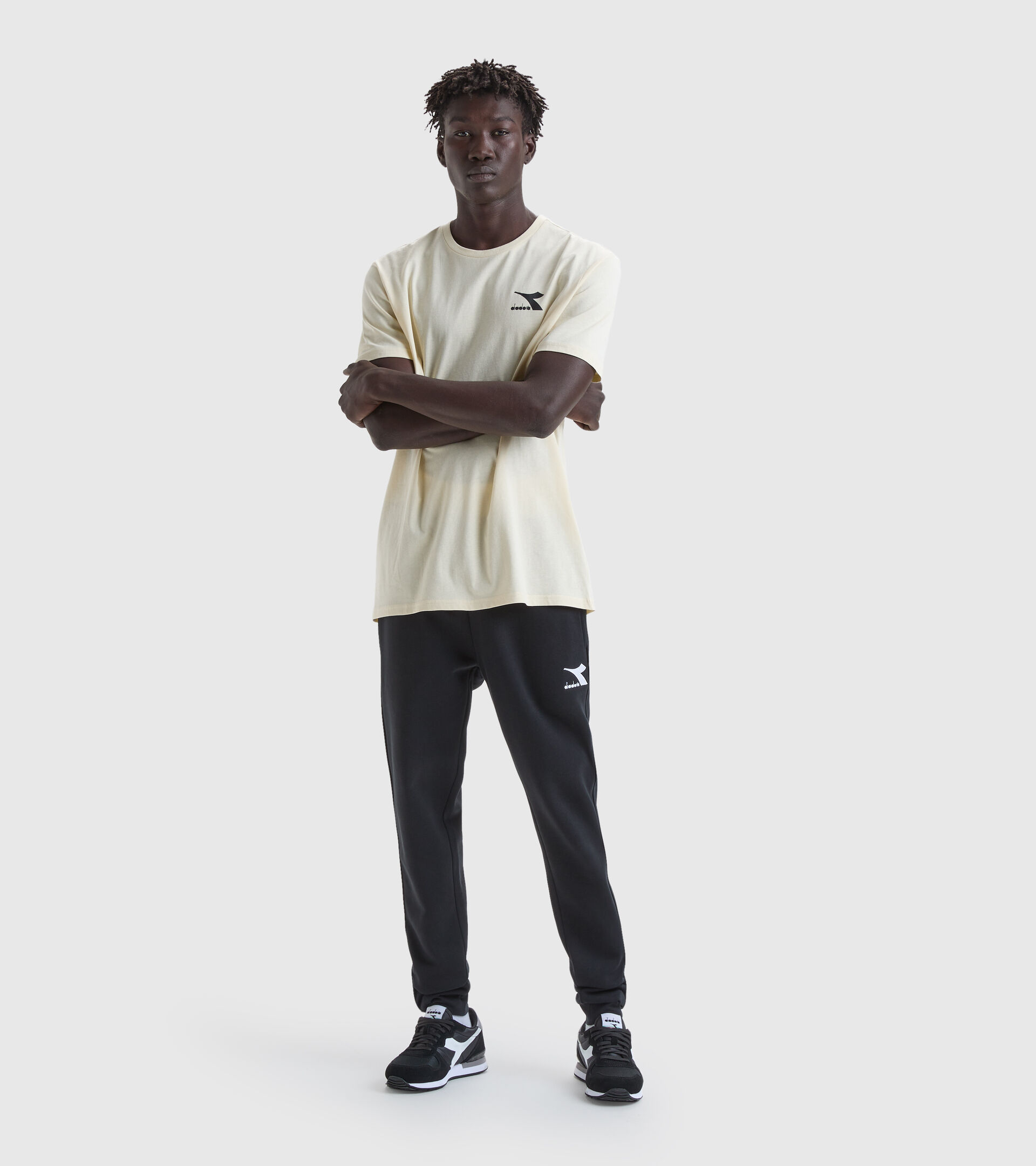 Sports T-shirt - Men’s T-SHIRT SS CORE ANTIQUE WHITE - Diadora