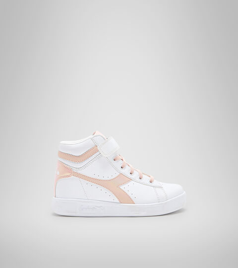 Sports shoes - Kids 4-8 years GAME P HIGH GIRL PS WHITE/PEACH WHIP - Diadora