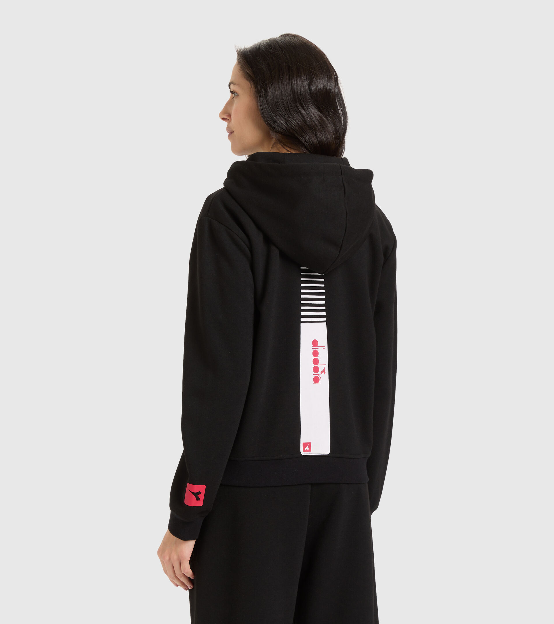 Sports sweatshirt - Women L. FZ HOODIE URBANITY BLACK - Diadora