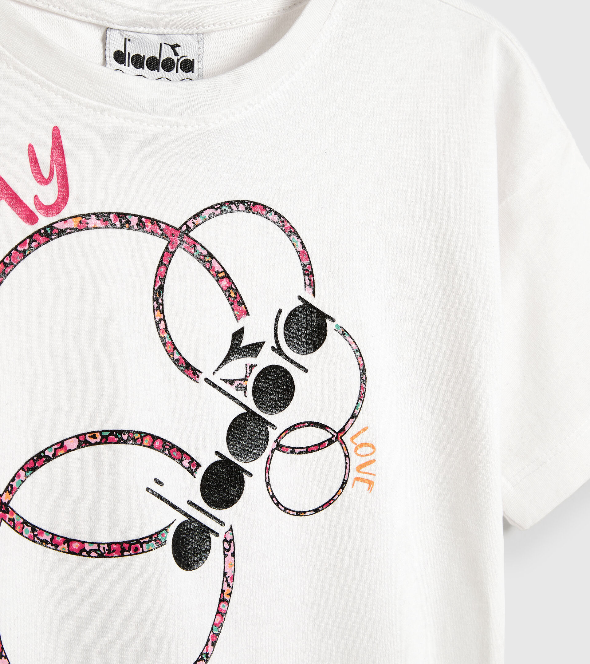 Stretchy T-shirt and shorts set - Girls JG.SET HOOPS OPTICAL WHITE - Diadora