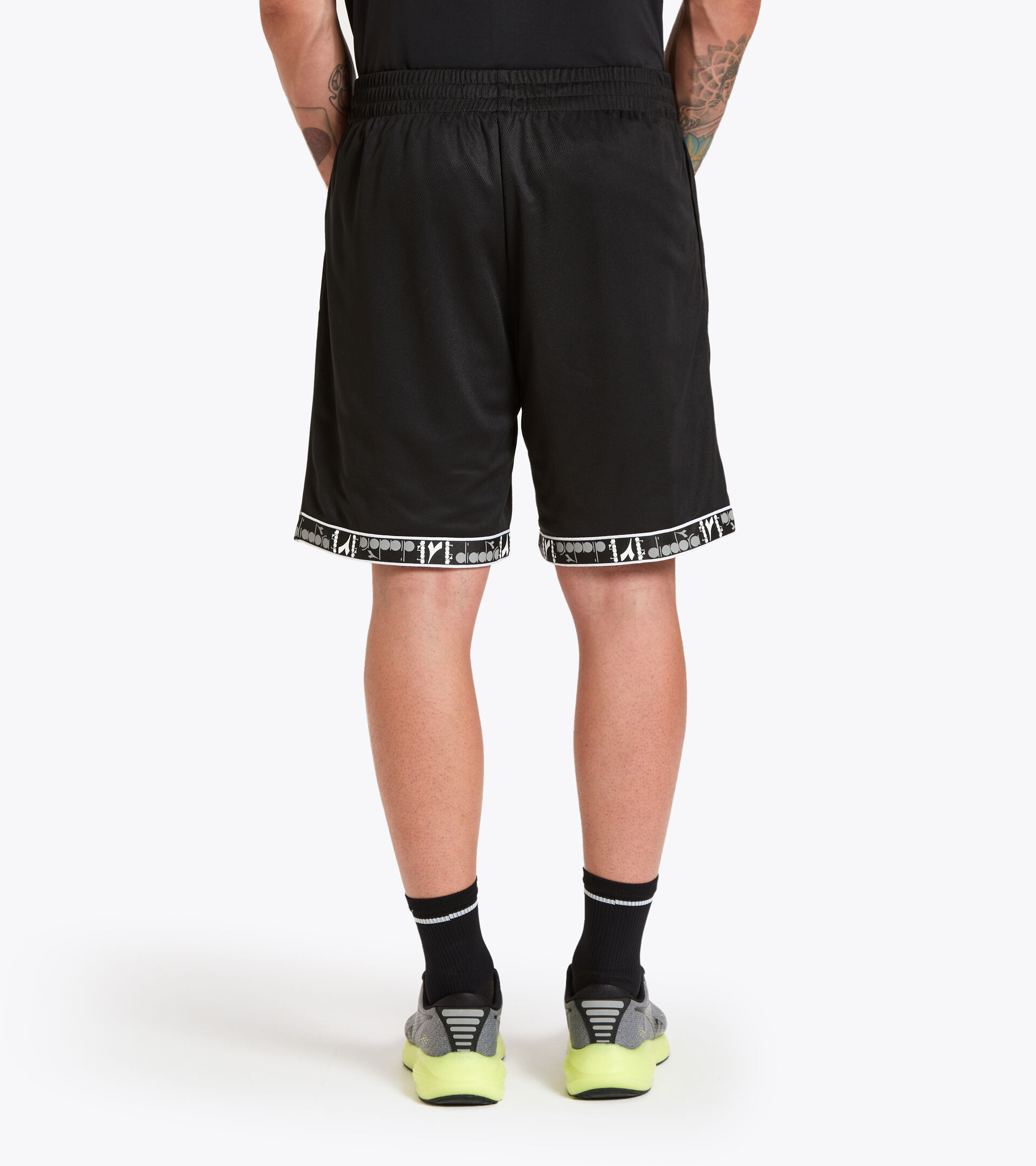 Men's reversible Bermuda workout shorts BERMUDA REVERSIBLE BUDDYFIT BLACK - Diadora