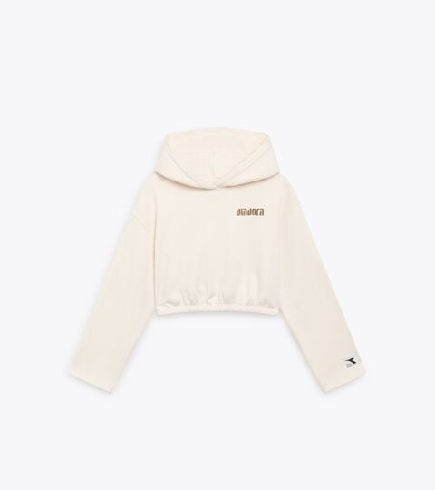L. HOODIE ATHL. LOGO, BLANCO MURMURAR Sudadera cropped con capucha - Mujer
L. HOODIE ATHL. LOGO BLANCO MURMURAR - Diadora
