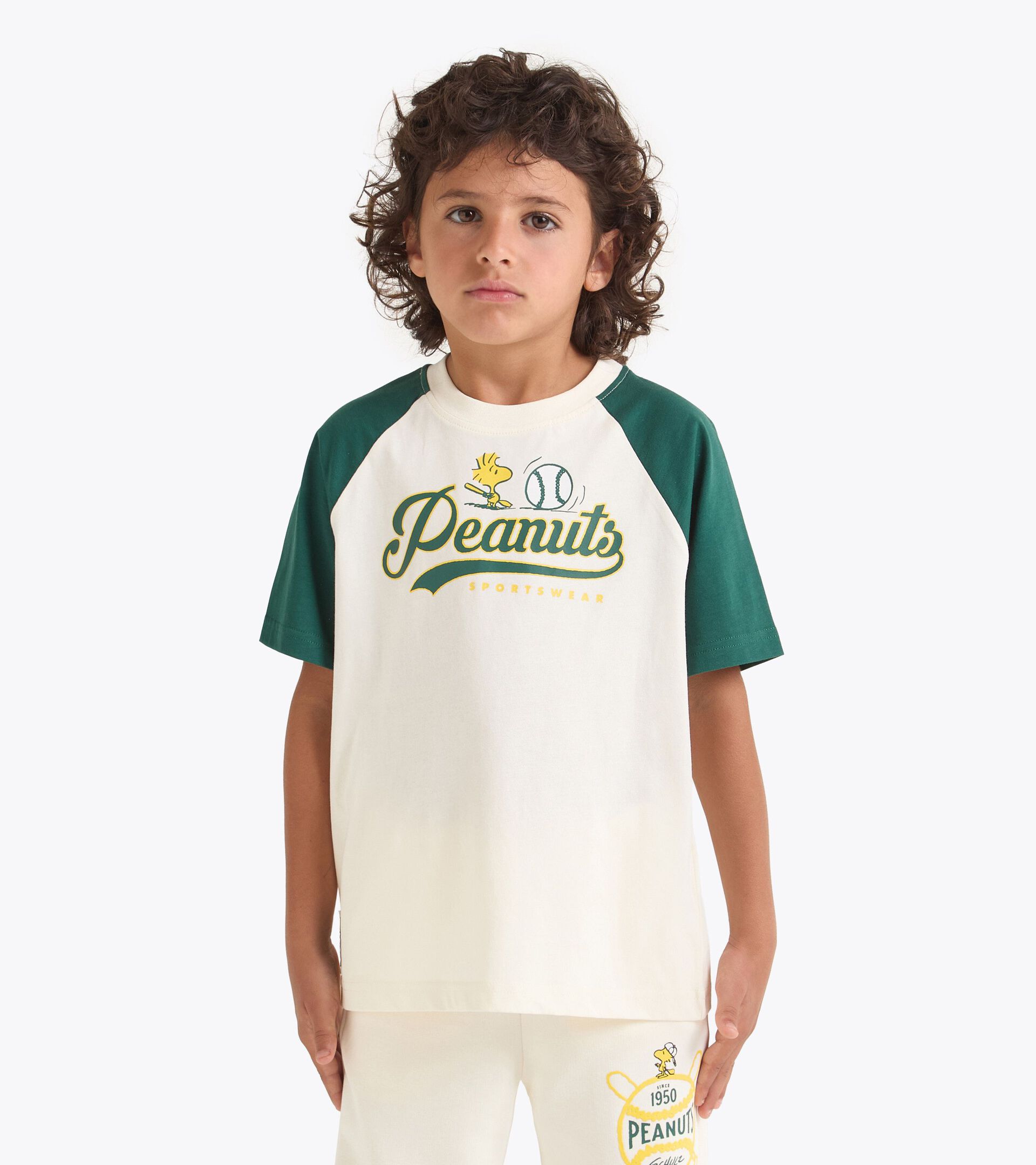 Camiseta Peanuts de estilo universitario - Niños y niñas  JU. T-SHIRT SS PEANUTS RAIN FOREST - Diadora